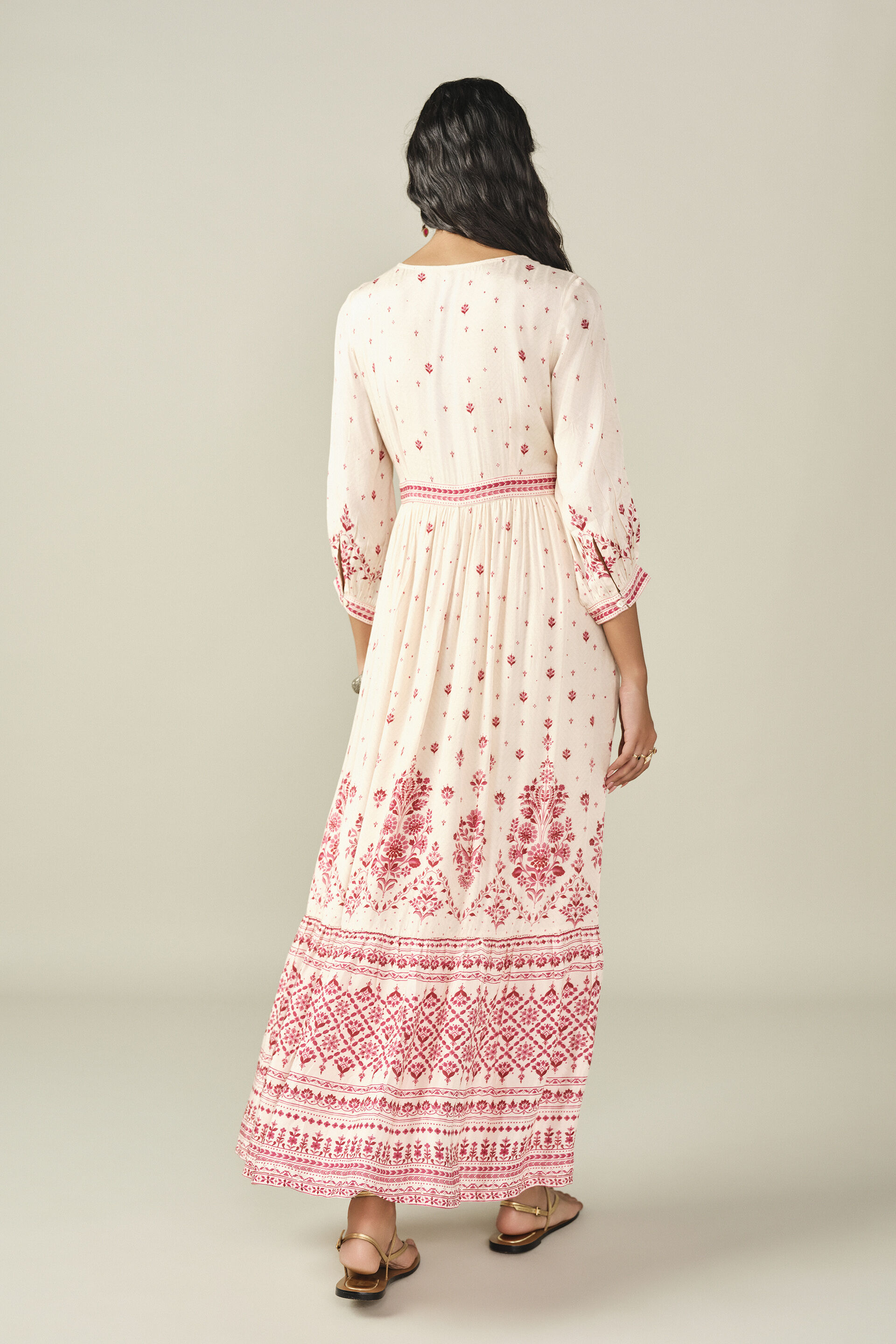 Tiered Maxi Dress in White, White, image 5