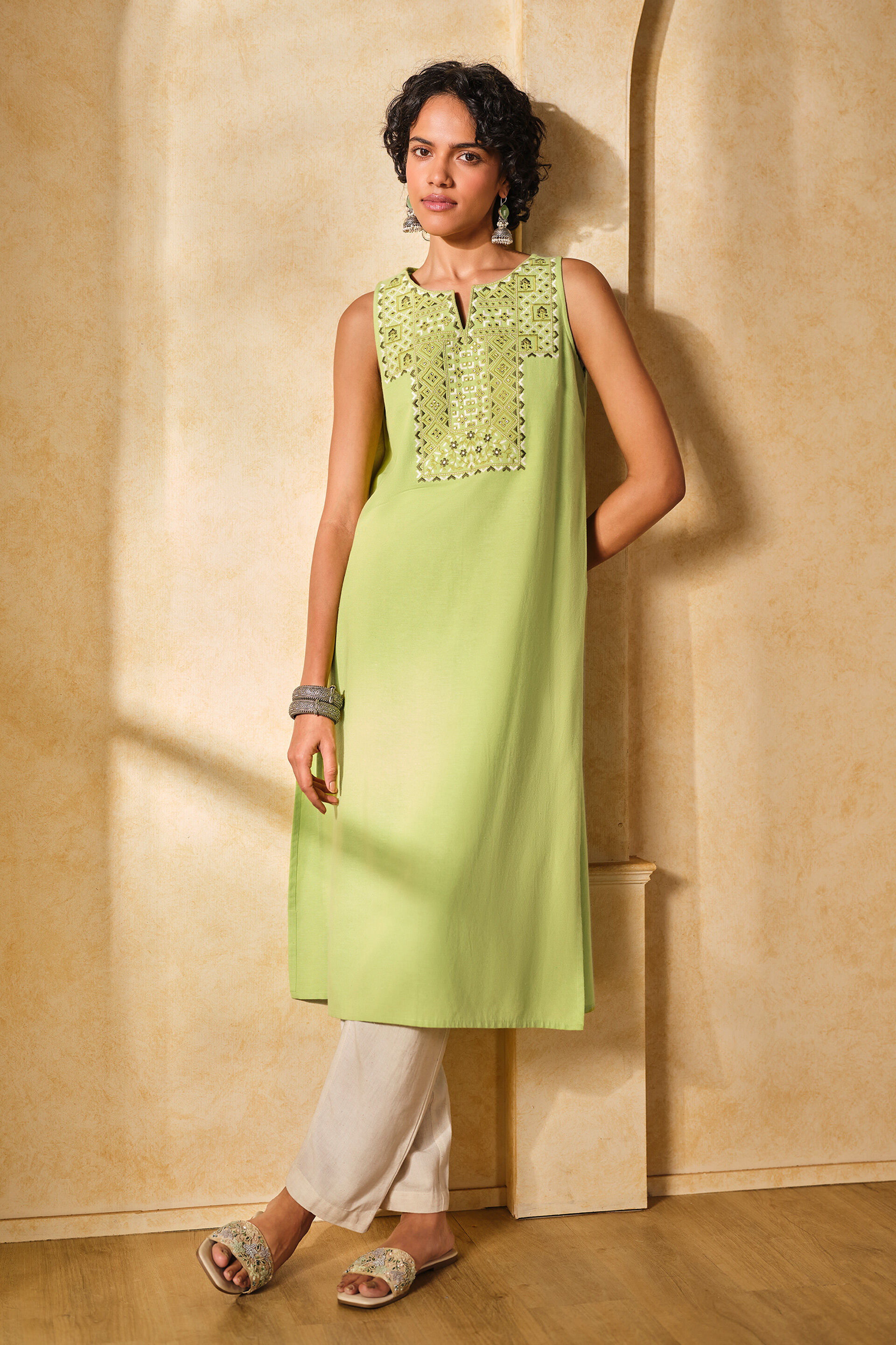 Lime Lush Kurta, Lime, image 2