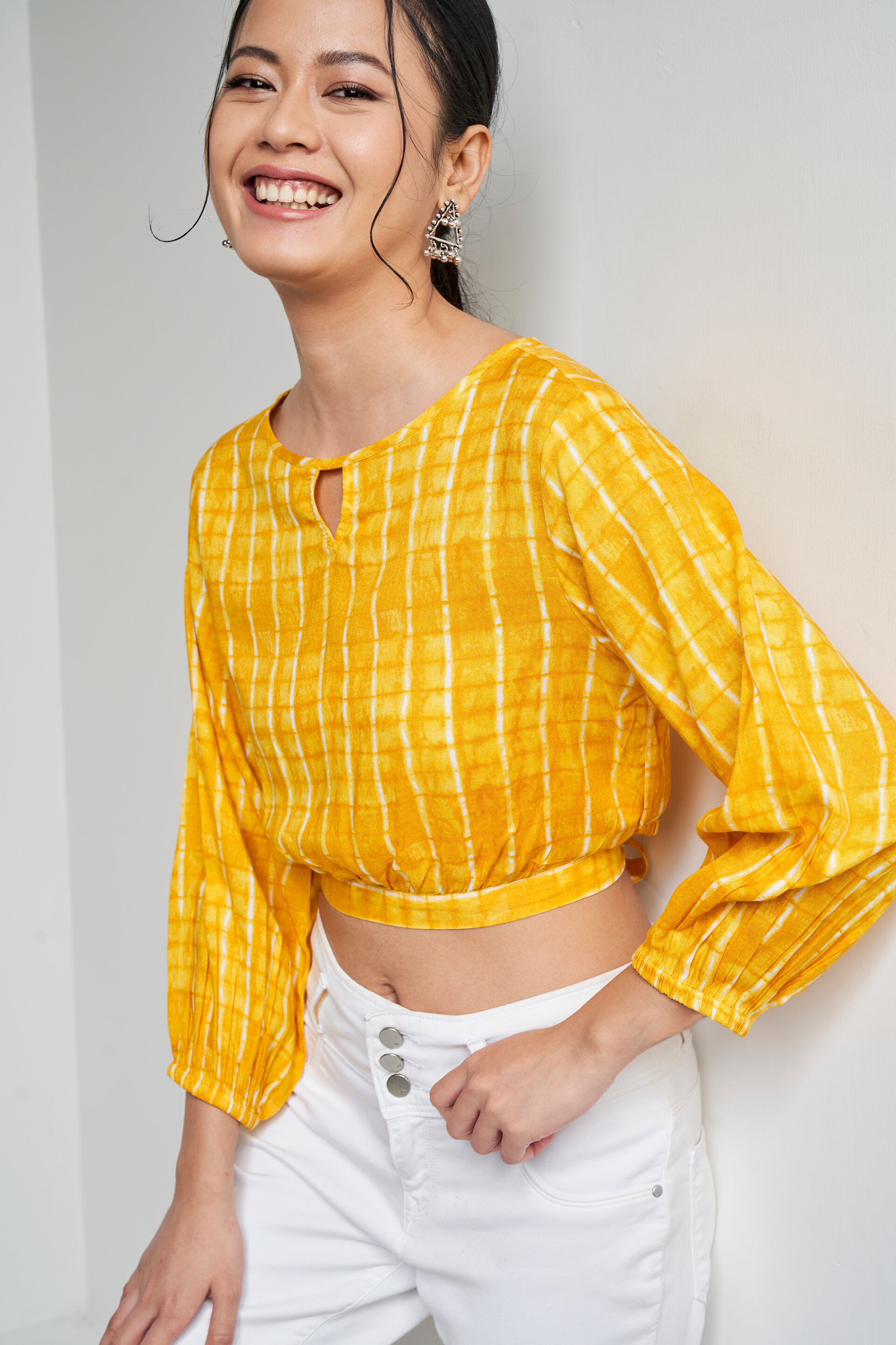 Mustard yellow tops online store