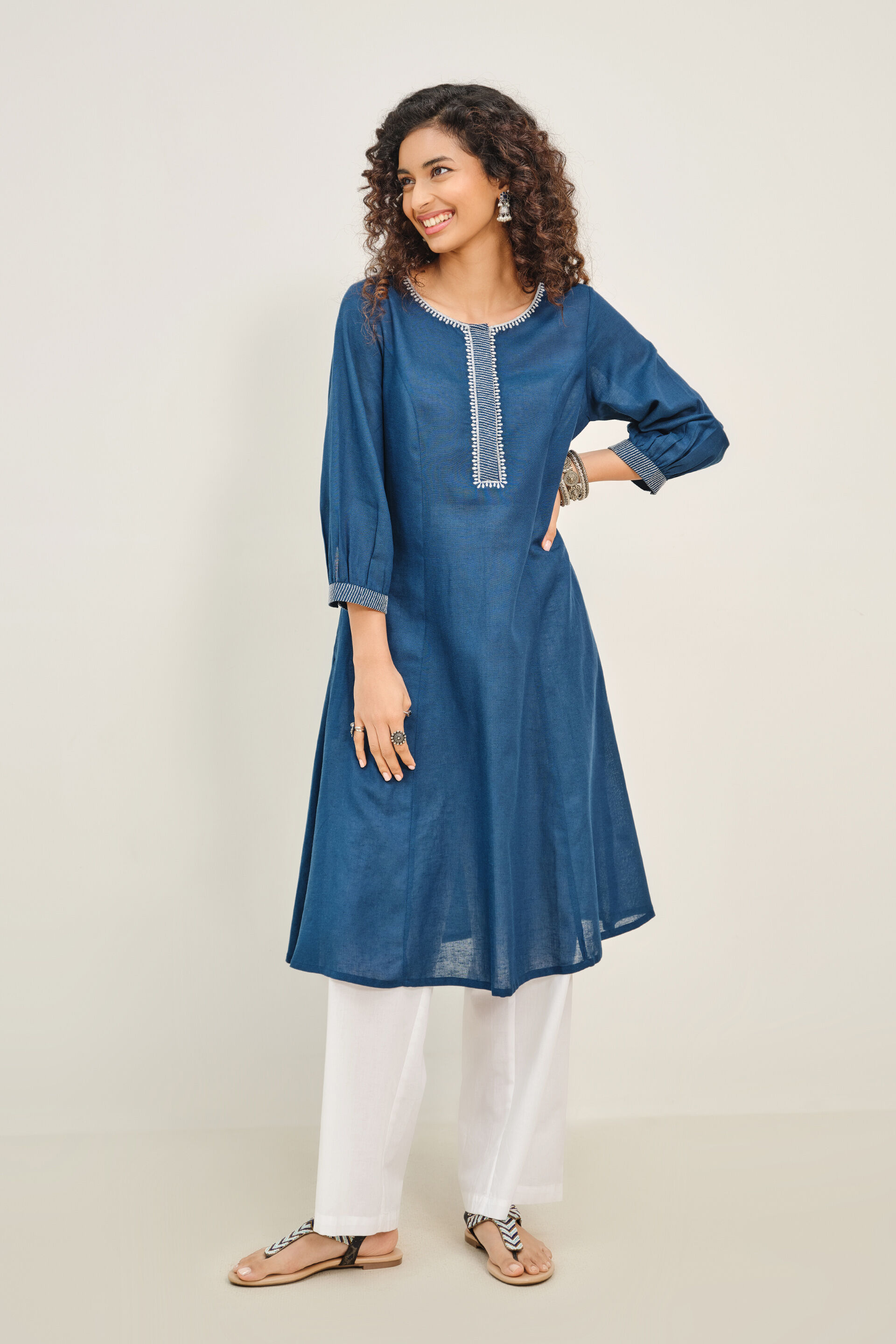 Indigo Tarang Kurta, Indigo, image 2