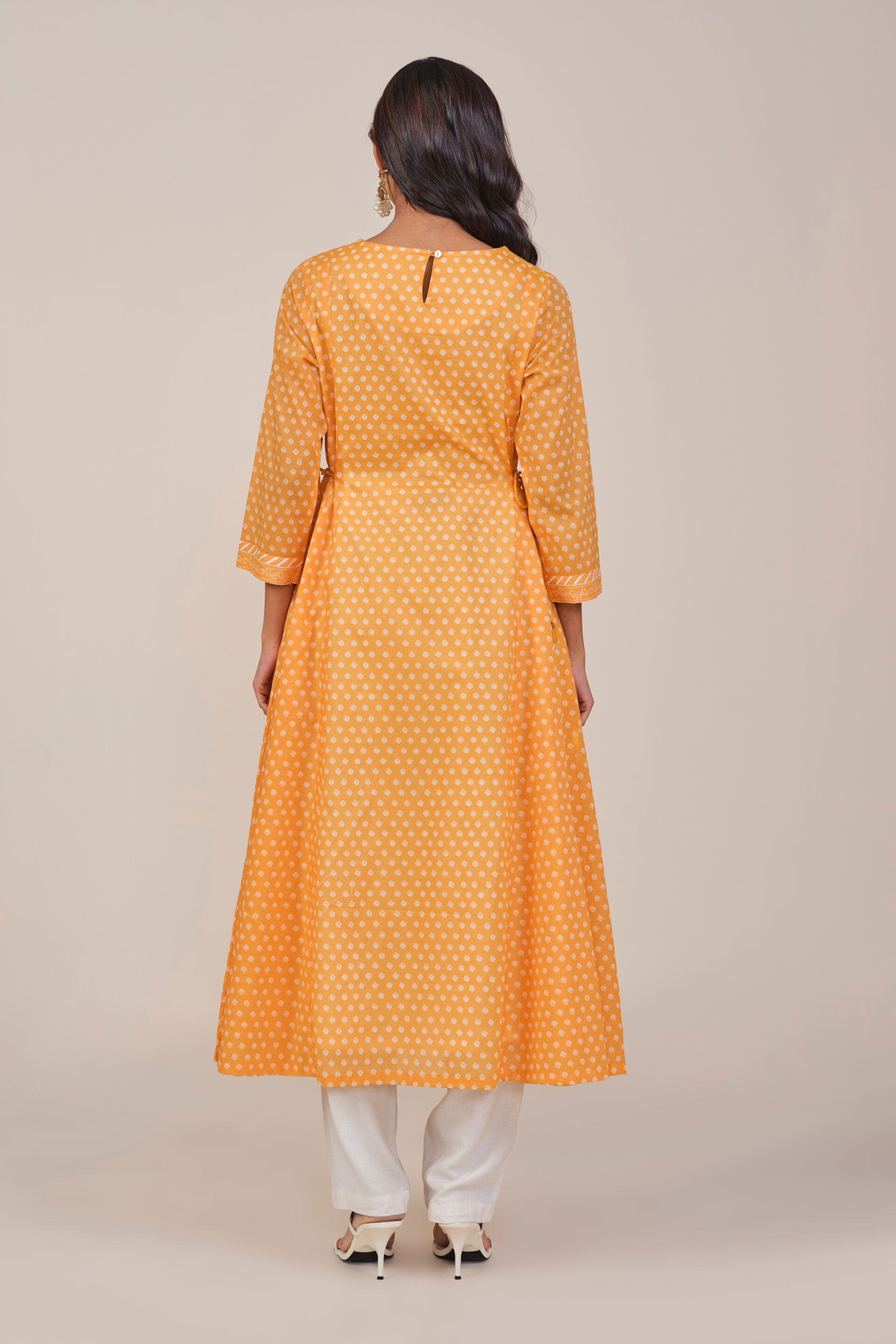 Soft Yellow Zari Kurta, Yellow, image 5