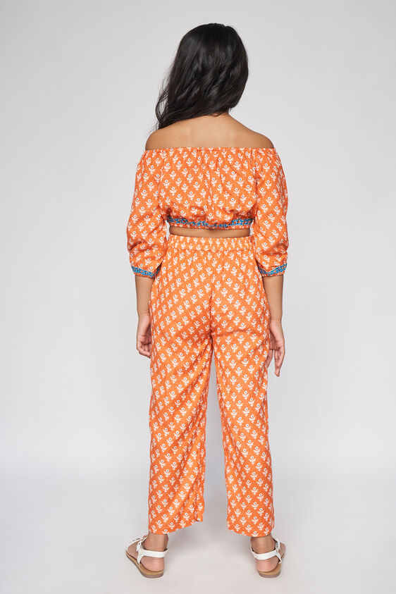 5 - Orange Floral Cropped Suit, image 5