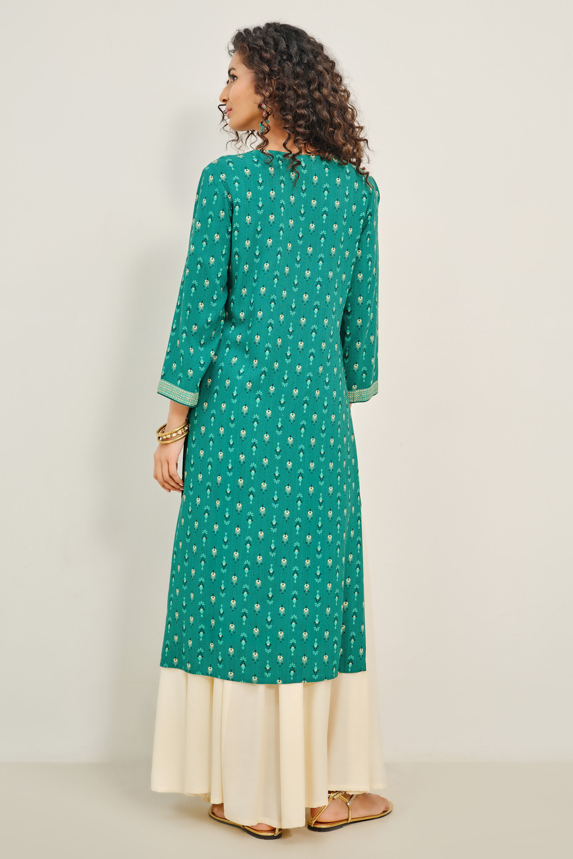 Panna Pop Kurta, Green, image 5