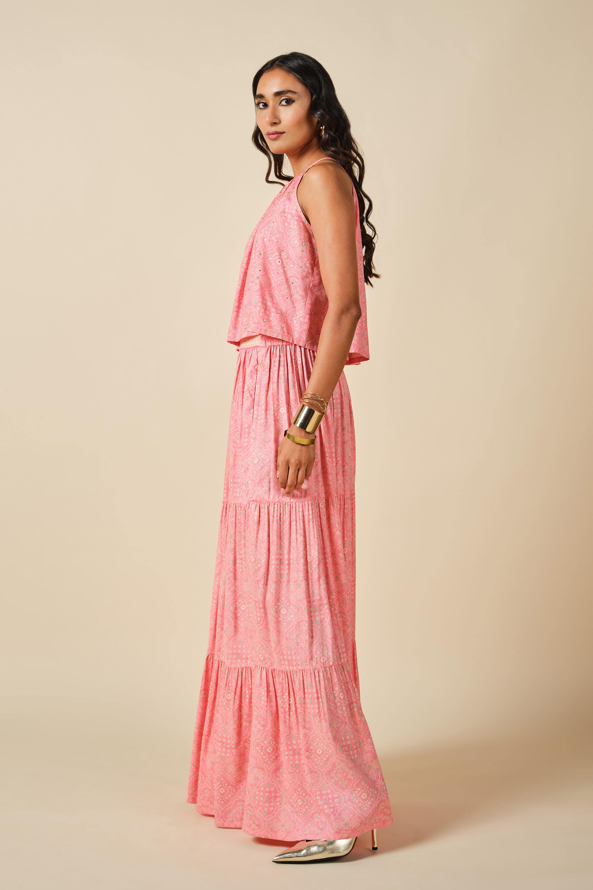 Pink Mohabbat Skirt Set, Pink, image 4