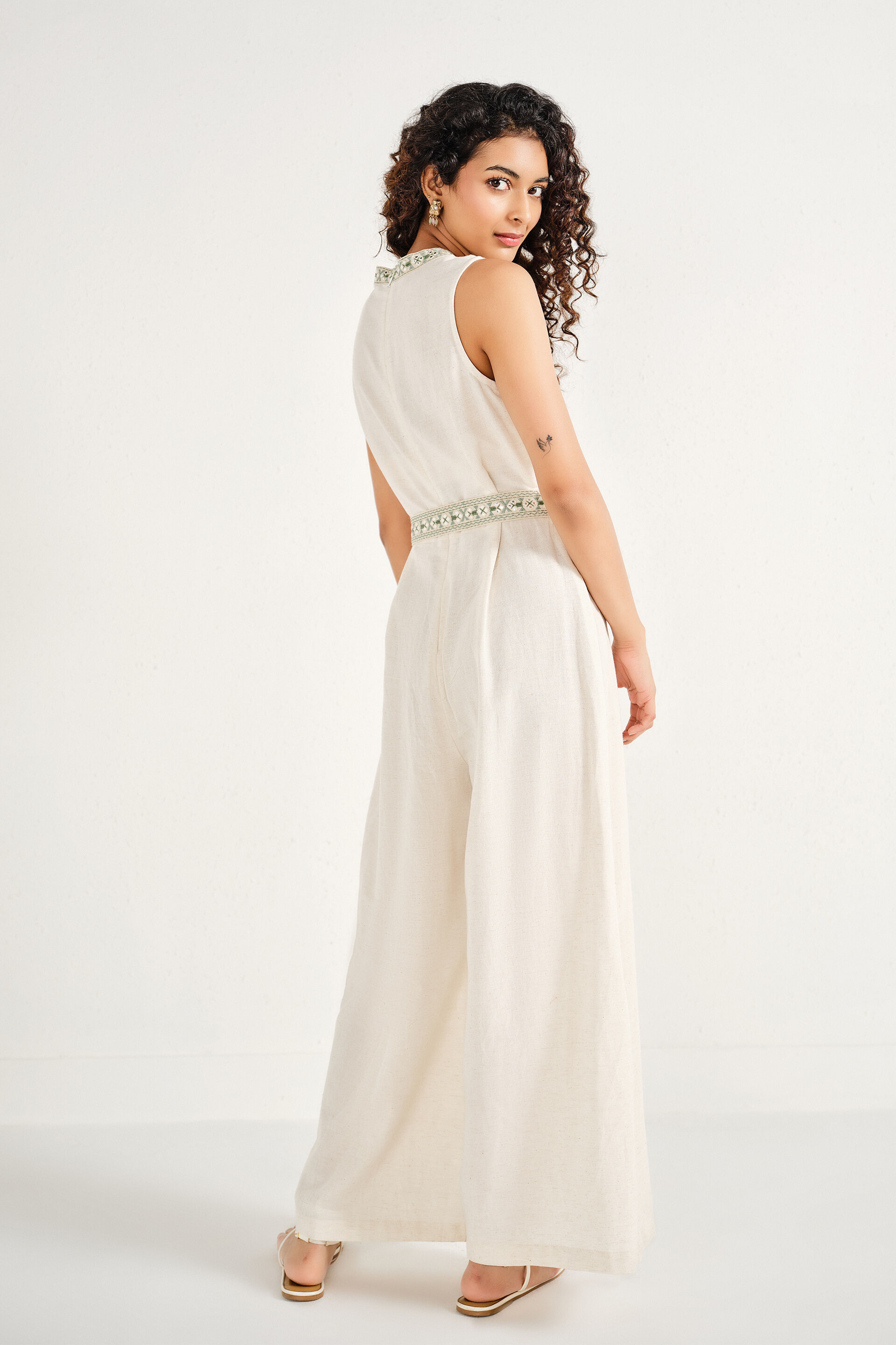 Nesara Natural Jumpsuit, Natural, image 7