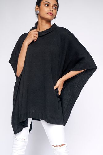2 - Black Solid Flared Shrug, image 2