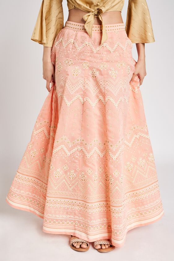 2 - Pink Geometric Printed Skirt, image 2