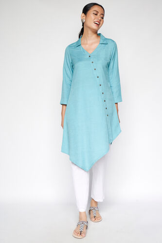 Asymmetric Tunic, Aqua, image 4