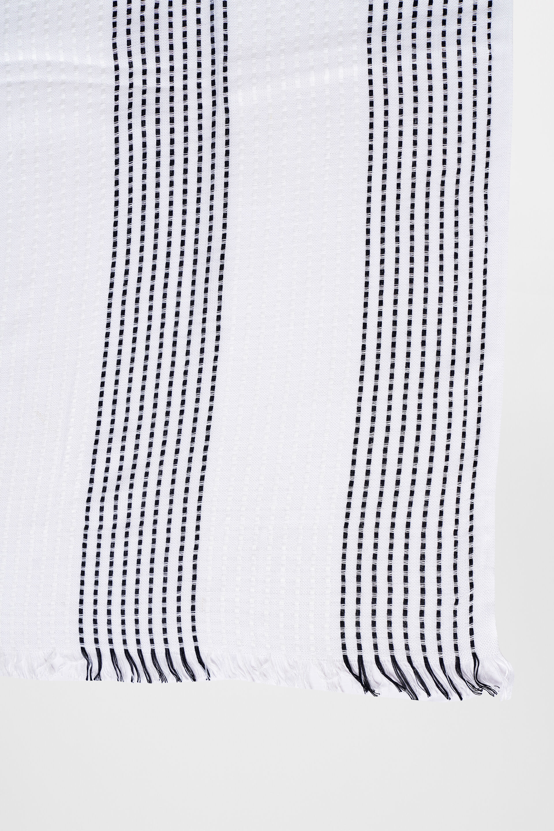 White Viscose Print Scarf, , image 2
