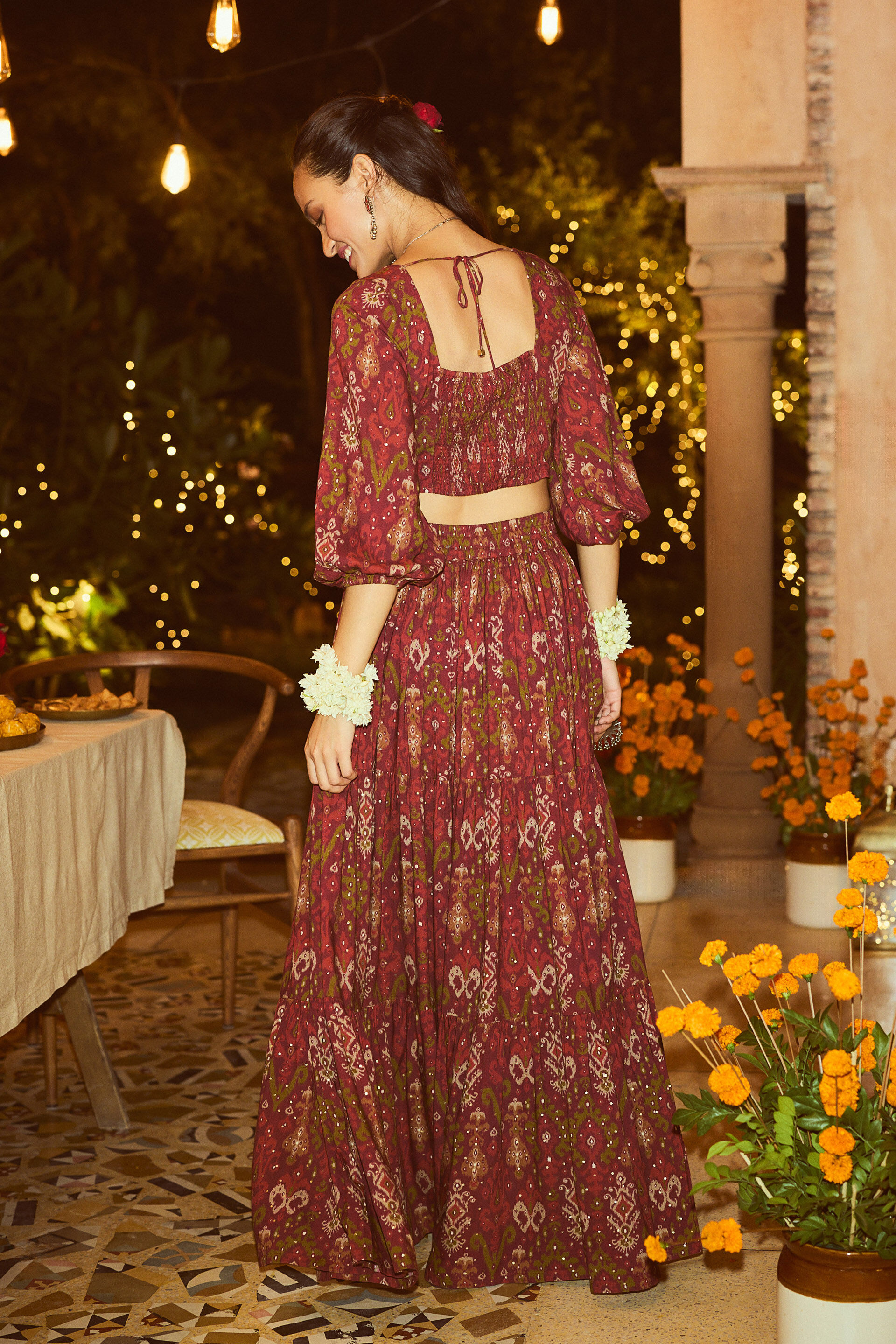 Taraash Rust Co-ord Set, Rust, image 3