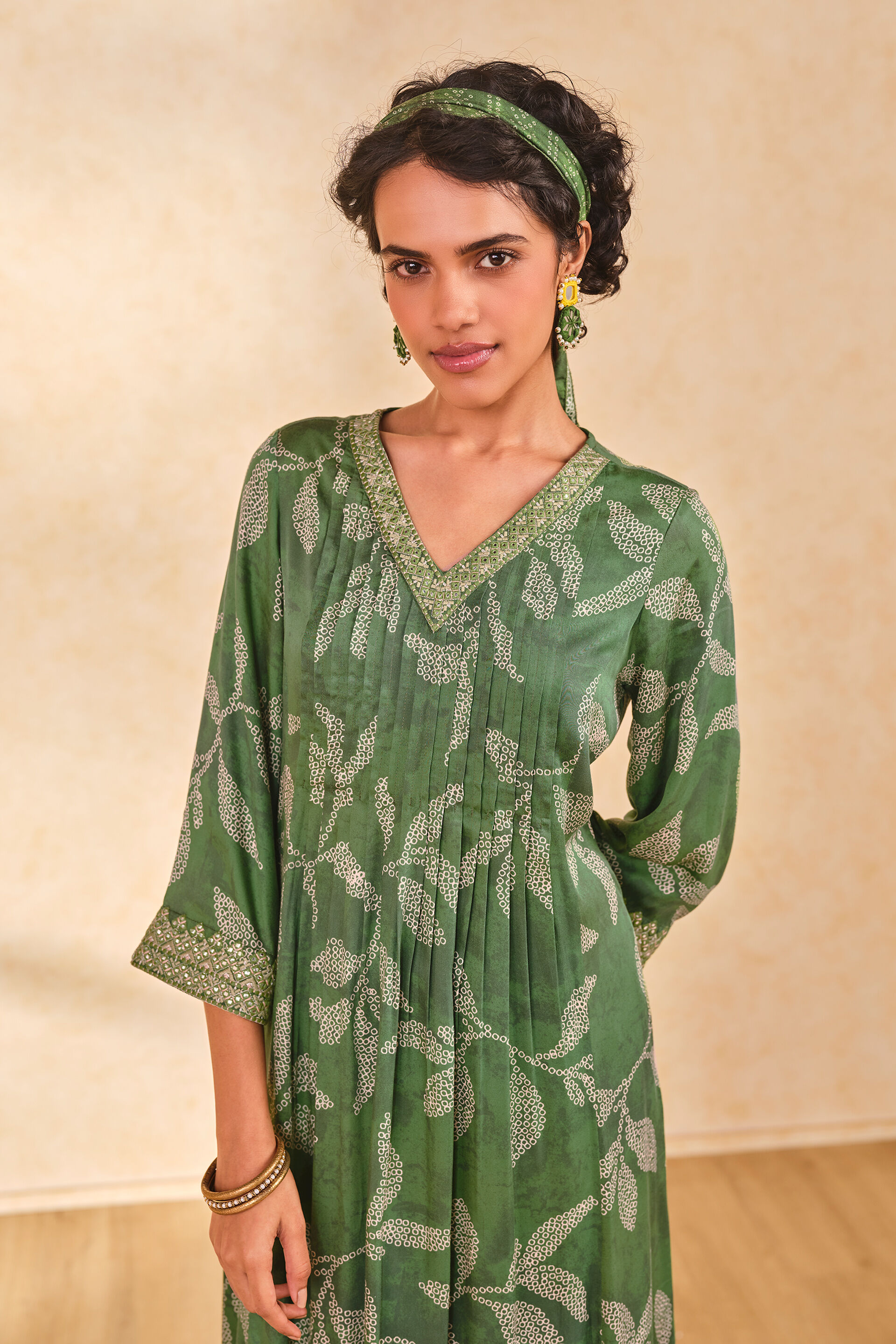 Tropical Green Kurta Set
