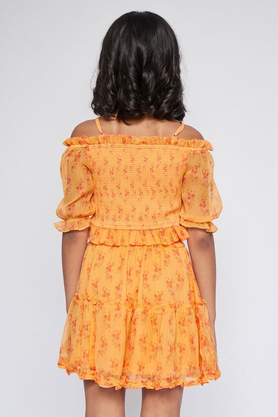 4 - Orange Smocking Floral Suit, image 4
