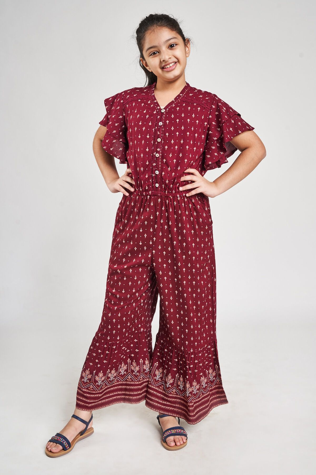 Buy Maroon Jumpsuit & Playsuits for Women by Global Desi Online | Ajio.com