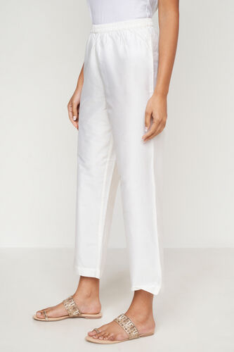 Solid Straight Slip-On Tapered Bottom, White, image 3