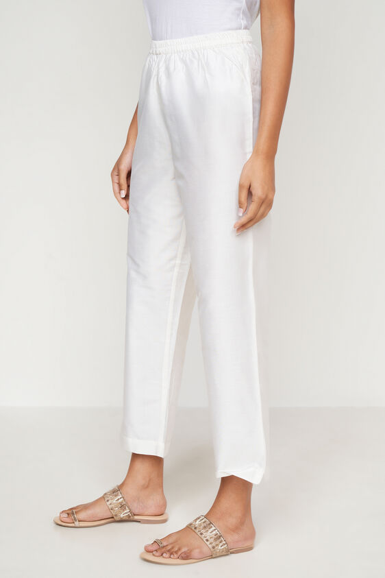 Solid Straight Slip-On Tapered Bottom, White, image 3