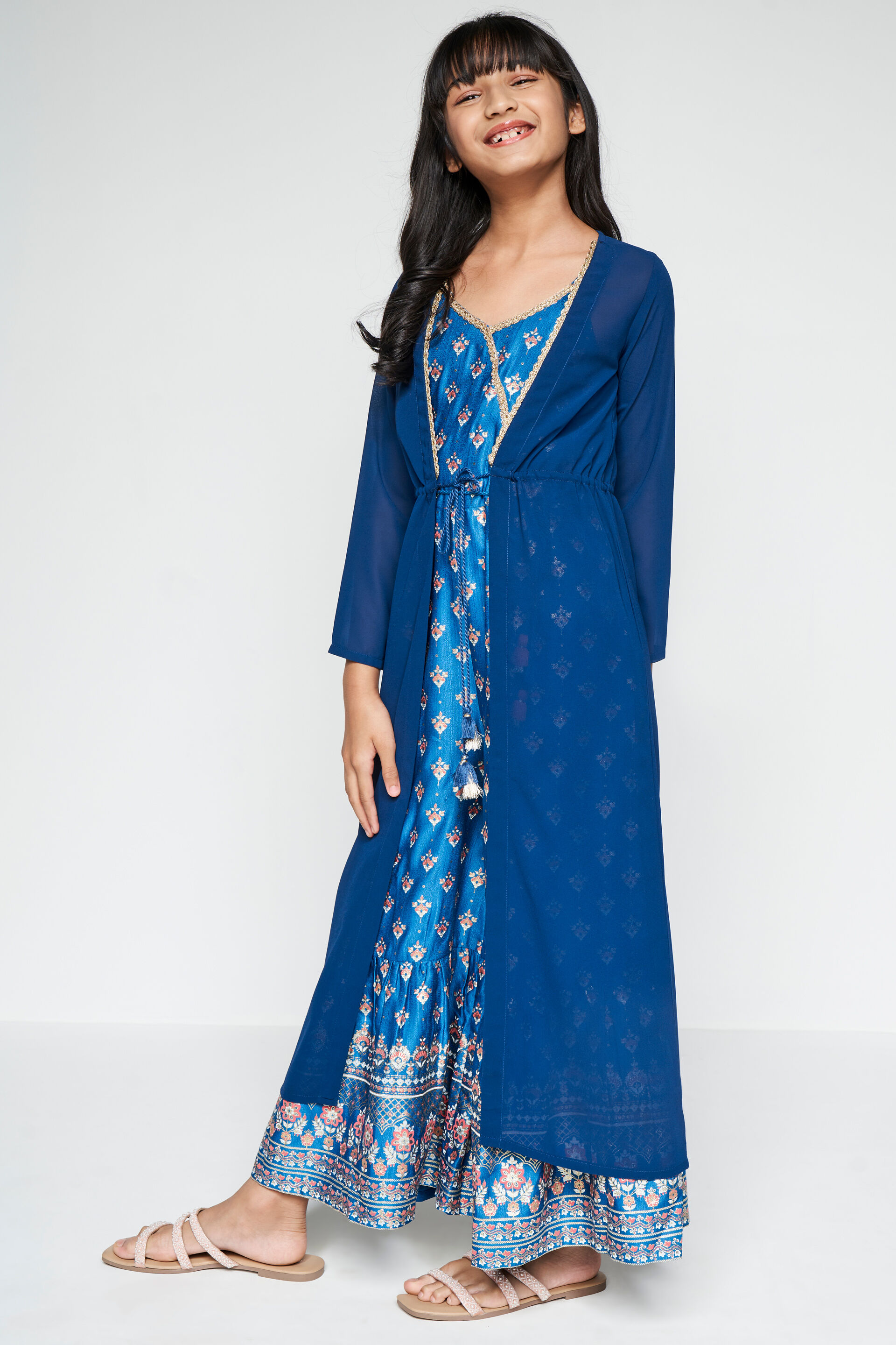 Teal Embellished Solid Shrug, Teal, image 2