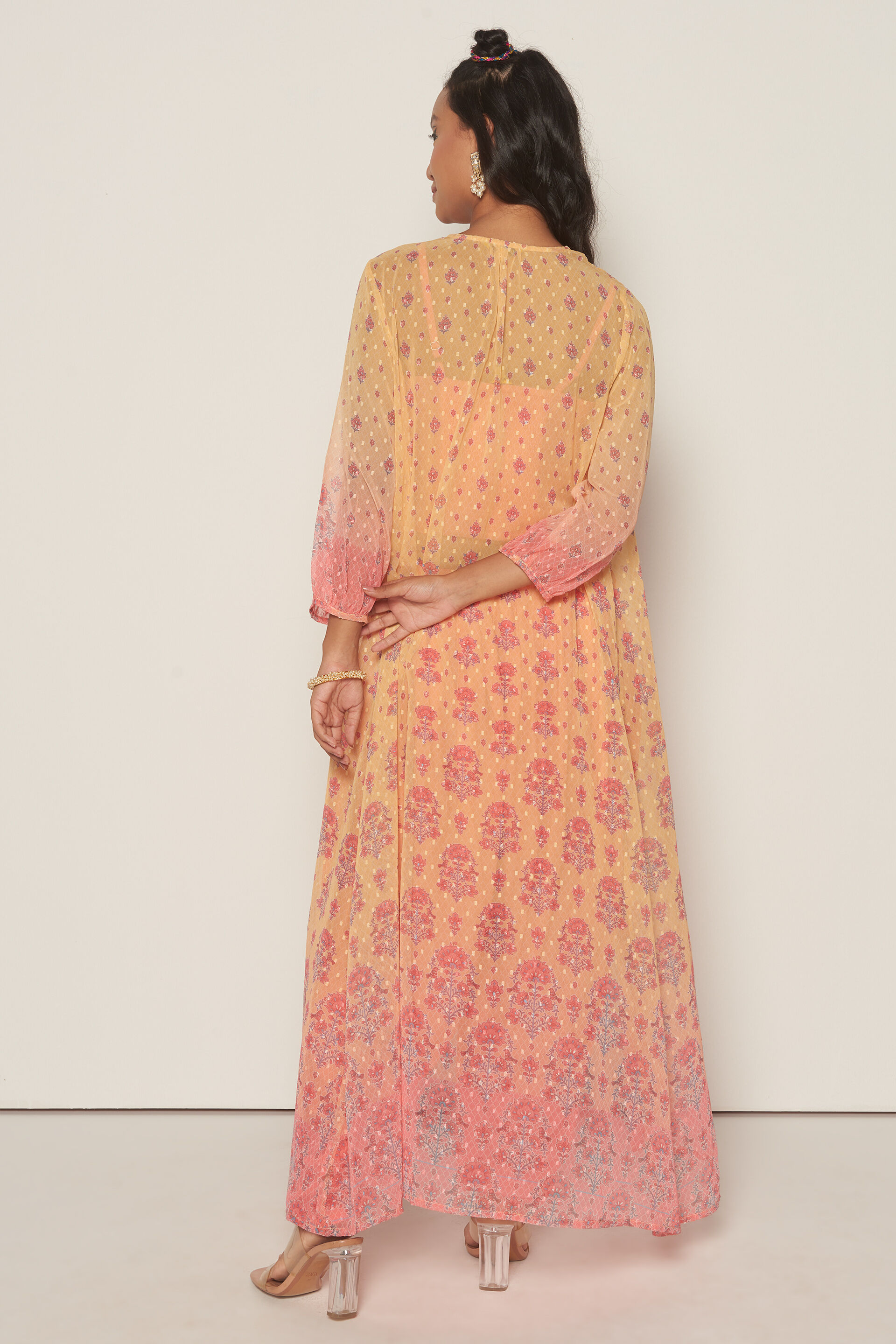 Cassata Dhoti Pant Set, Coral, image 7