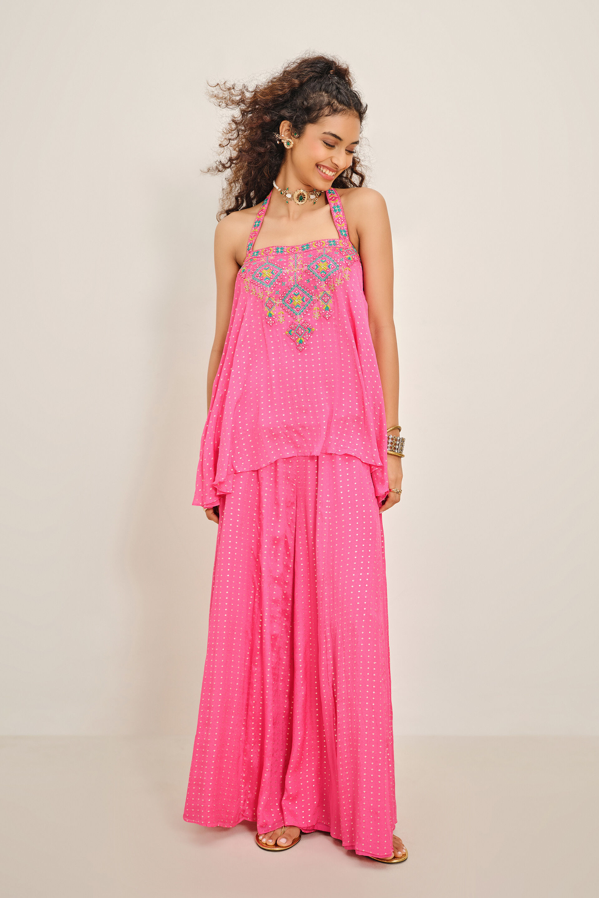 Fuchsia Magic Co-ord Set, Pink, image 2