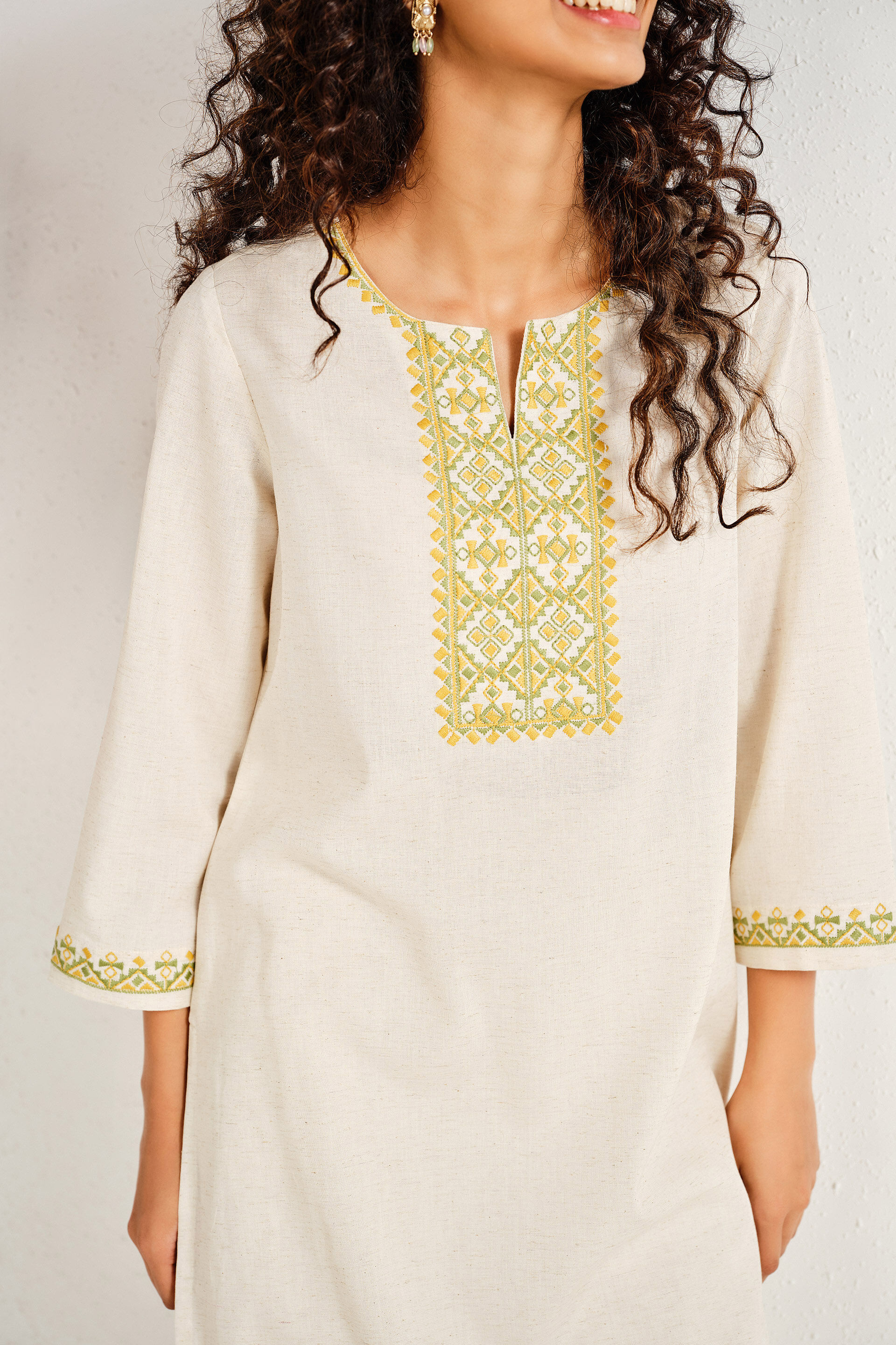 Nivaya Natural Kurta, Natural, image 3