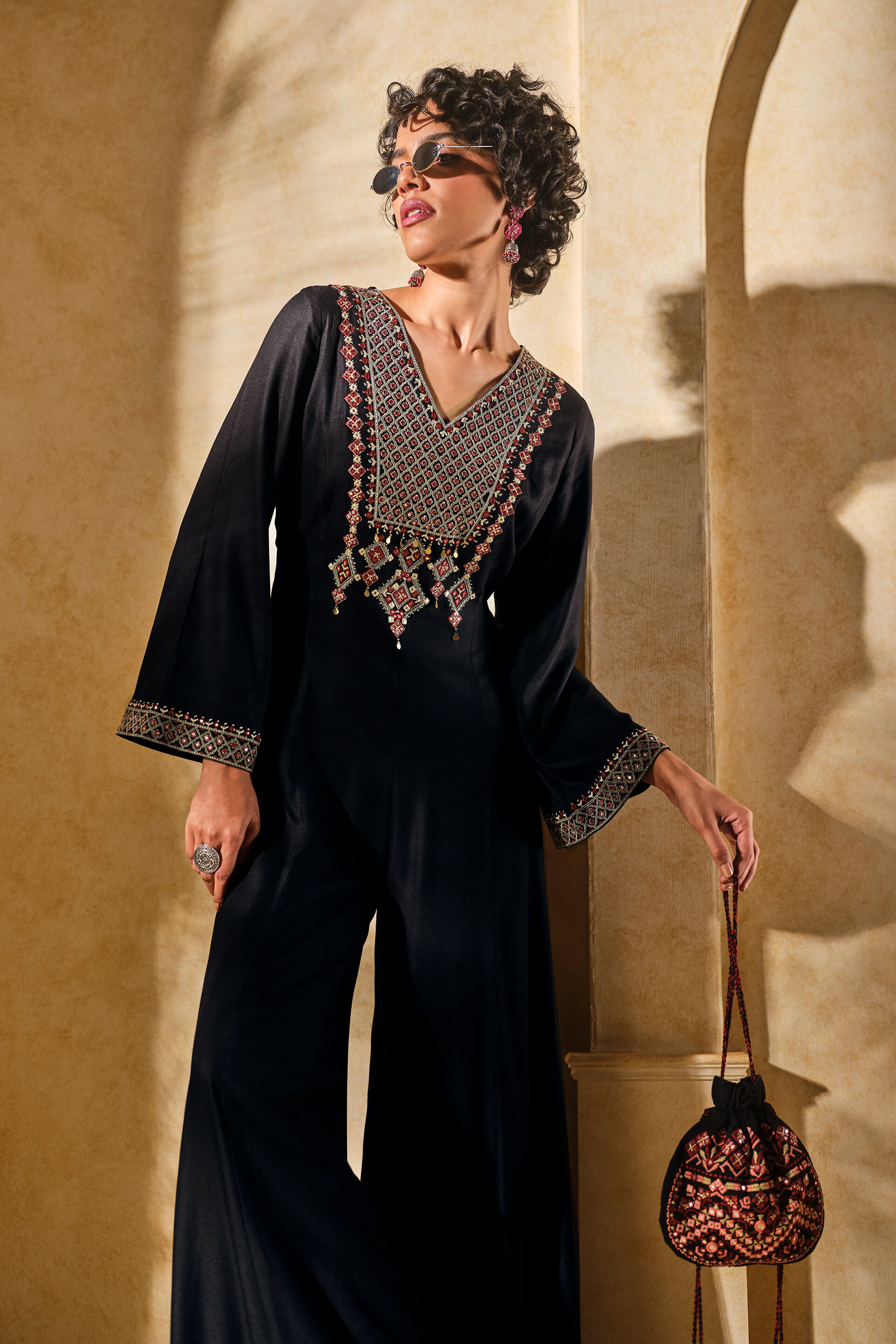 Bindu Black Jumpsuit, Black, image 10