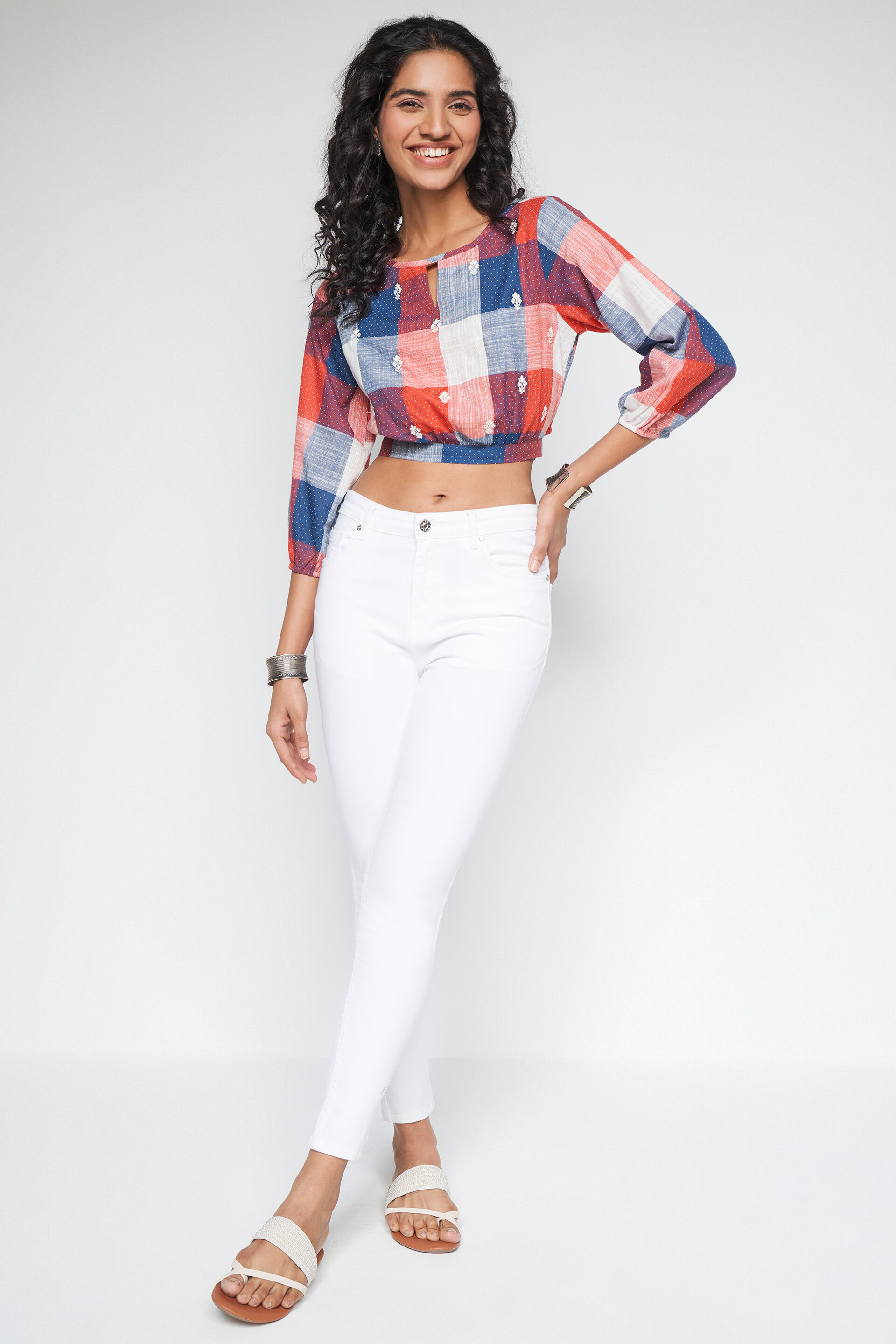 Multi Floral Straight Top, Multi Color, image 2