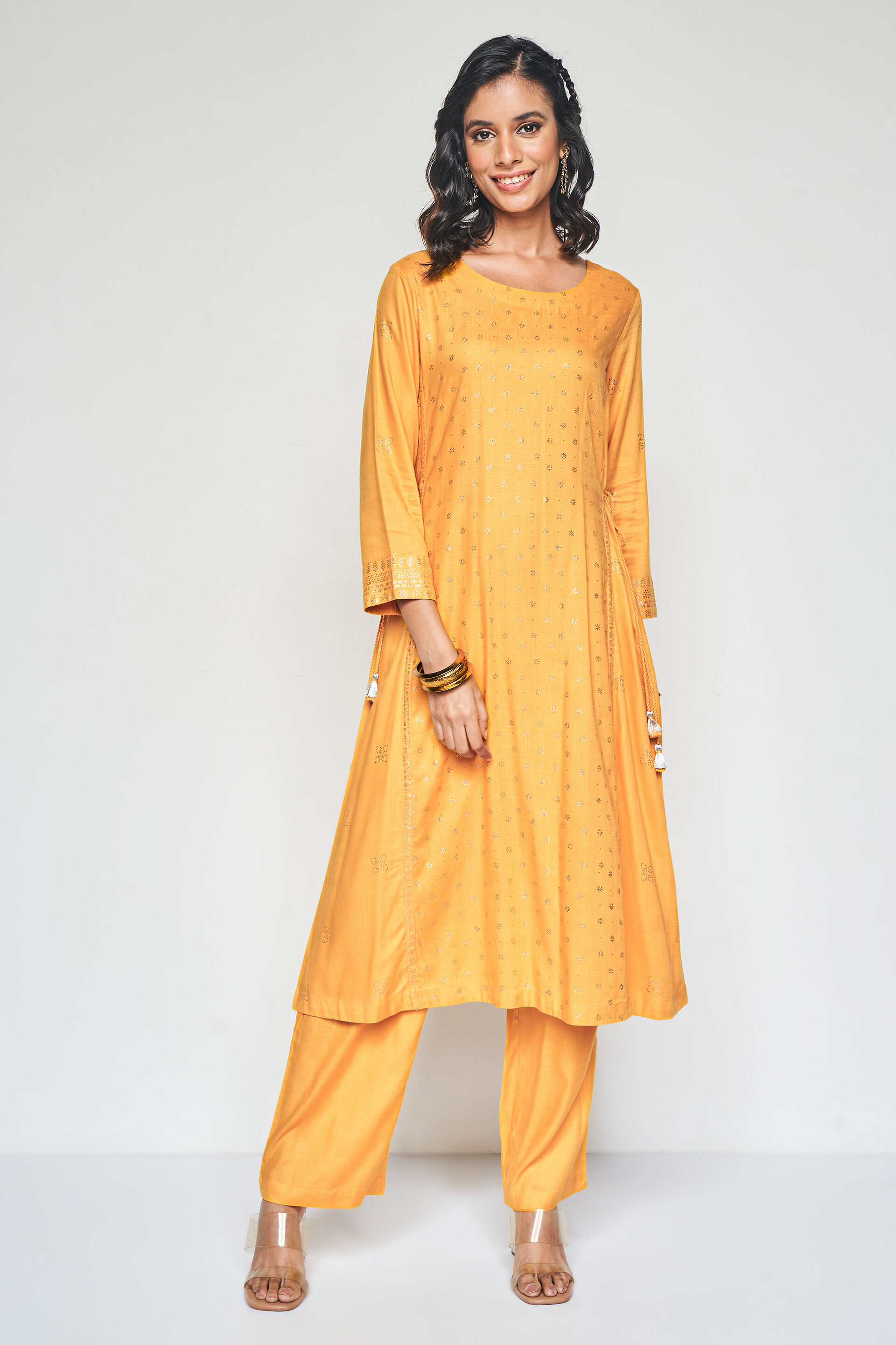 Sunshine Kurta Set, Mustard, image 6