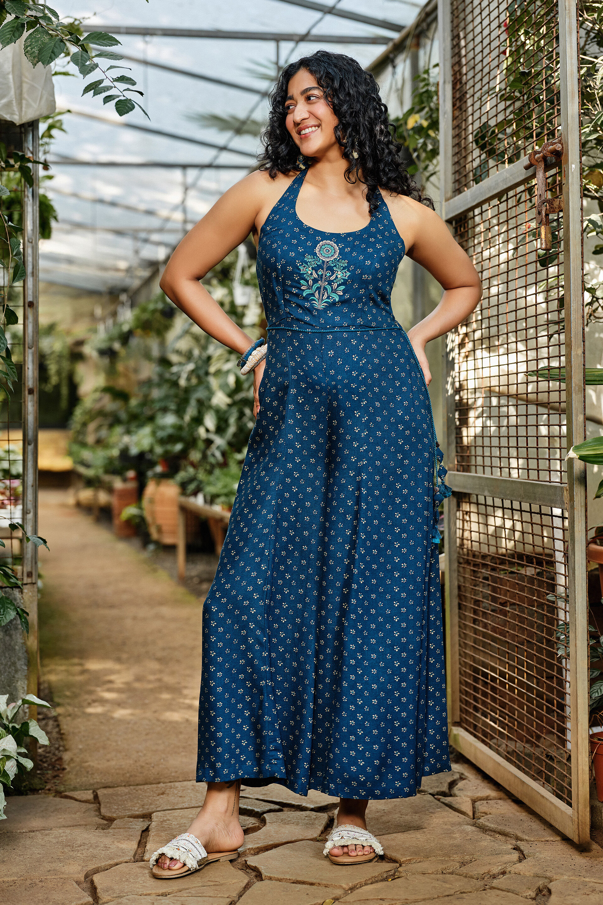 Spruha Indigo Jumpsuit, Indigo, image 2