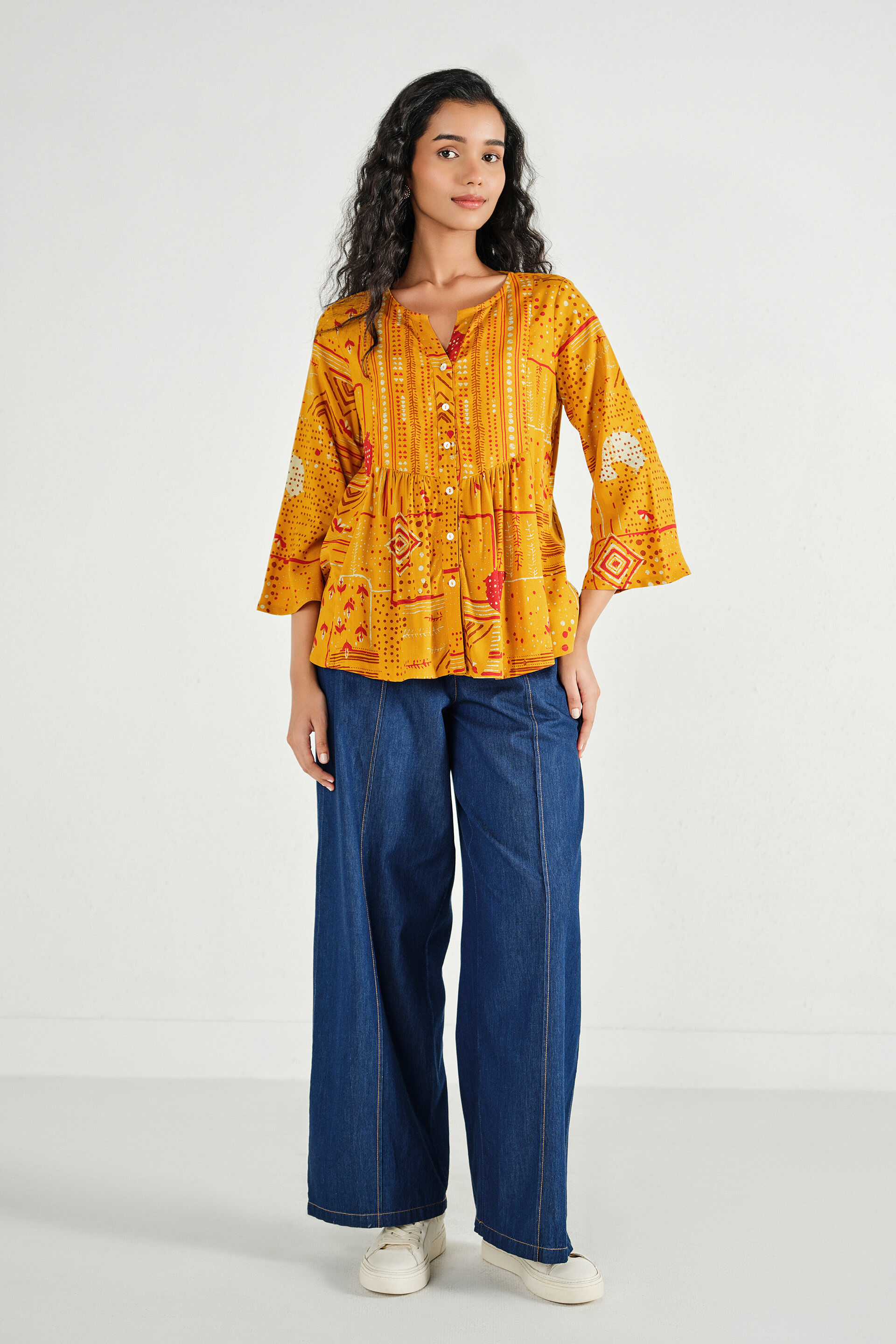 Mustard Meadow Top, Mustard, image 4