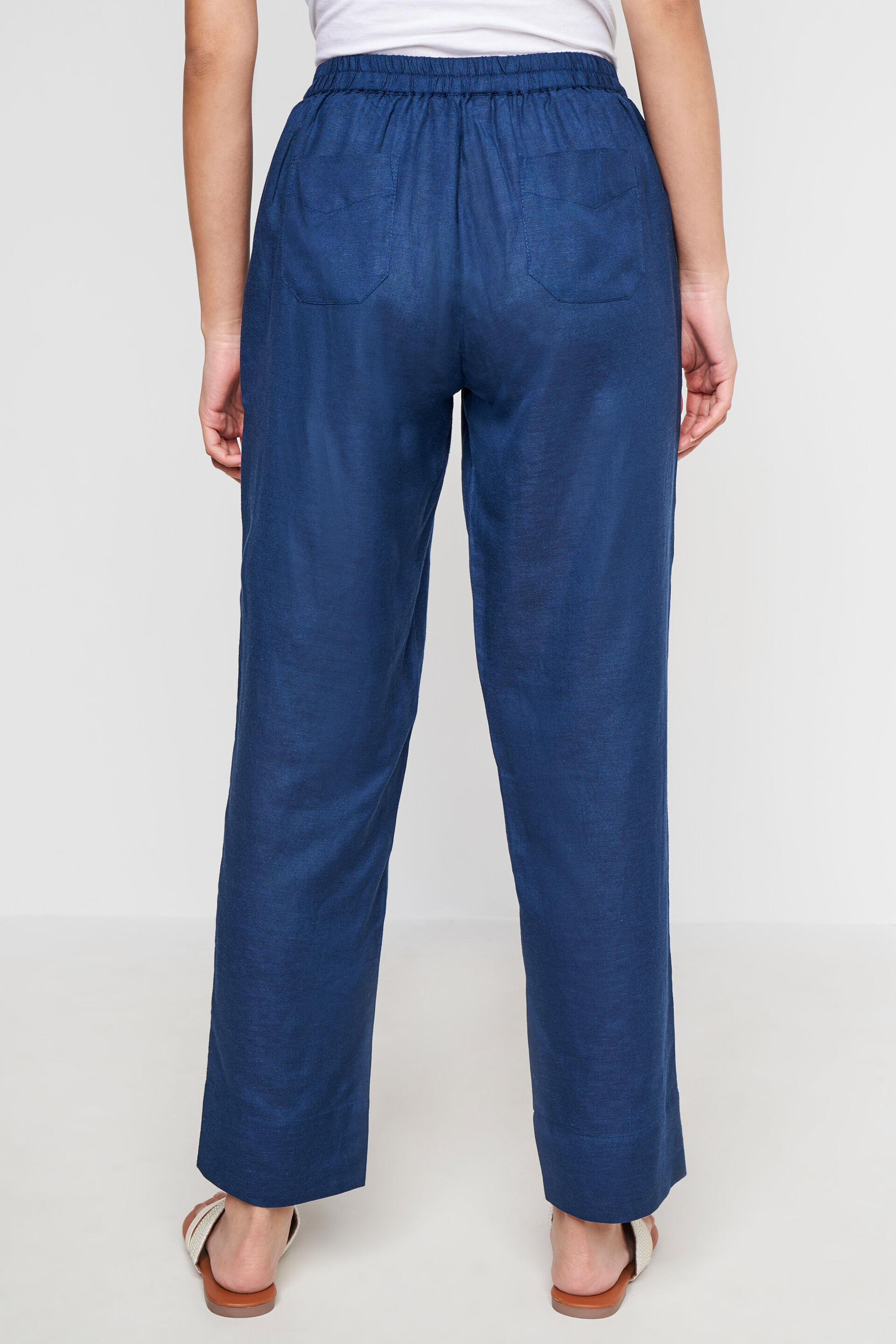 Navy Solid Straight Bottom, Navy Blue, image 3