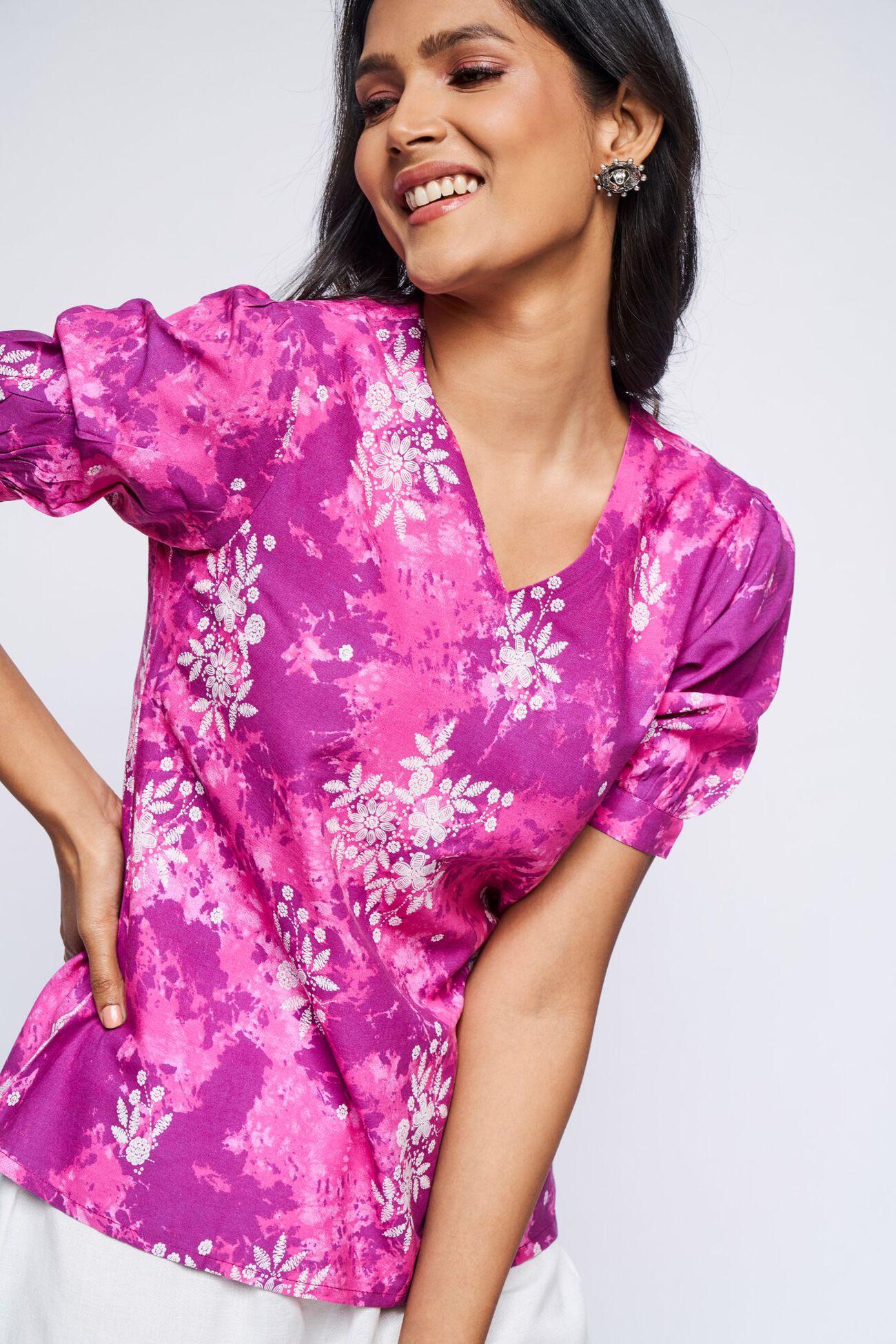 3 - Magenta Tie & Dye Top, image 3