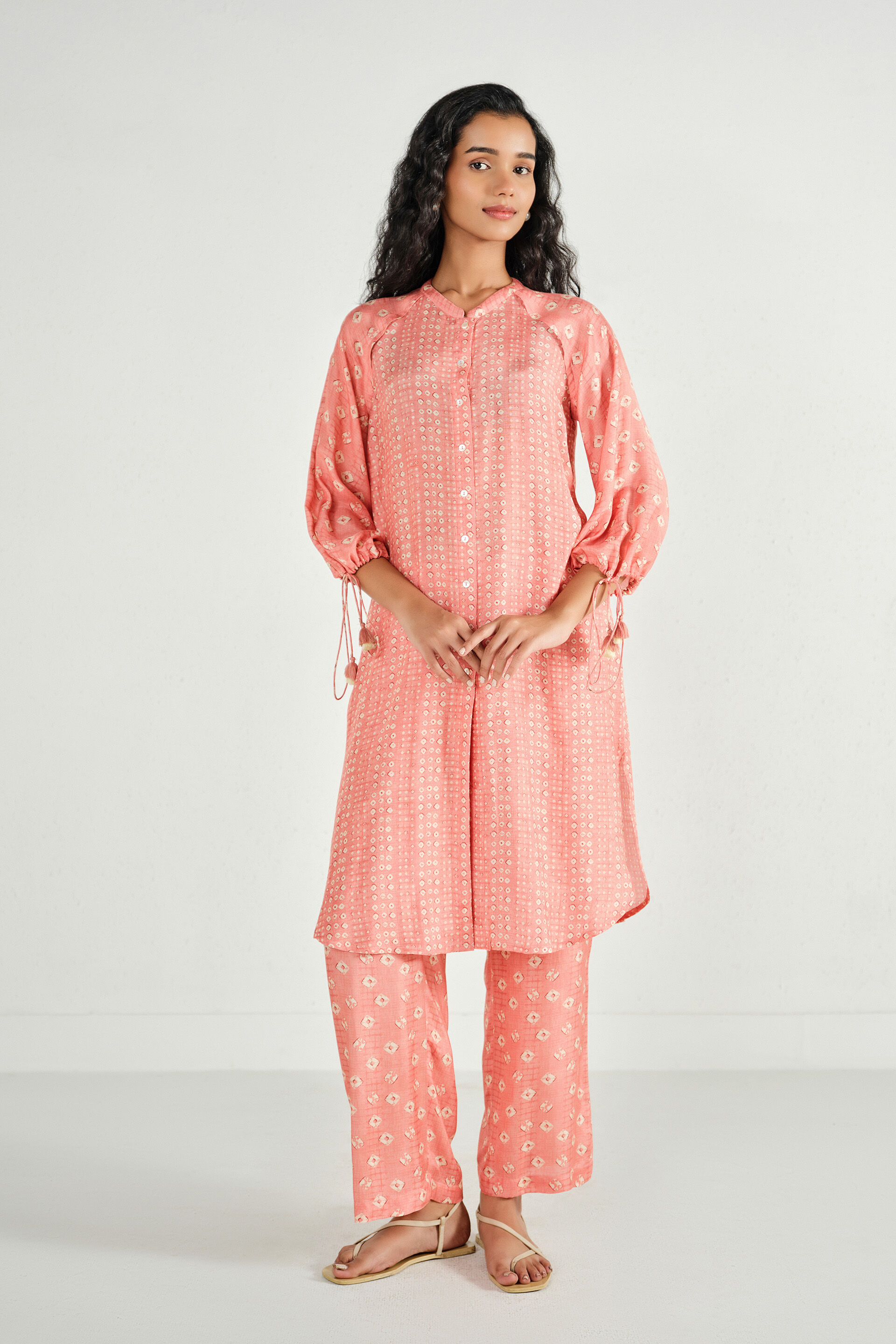 Navya Printed Kurta Set, Pink, image 2