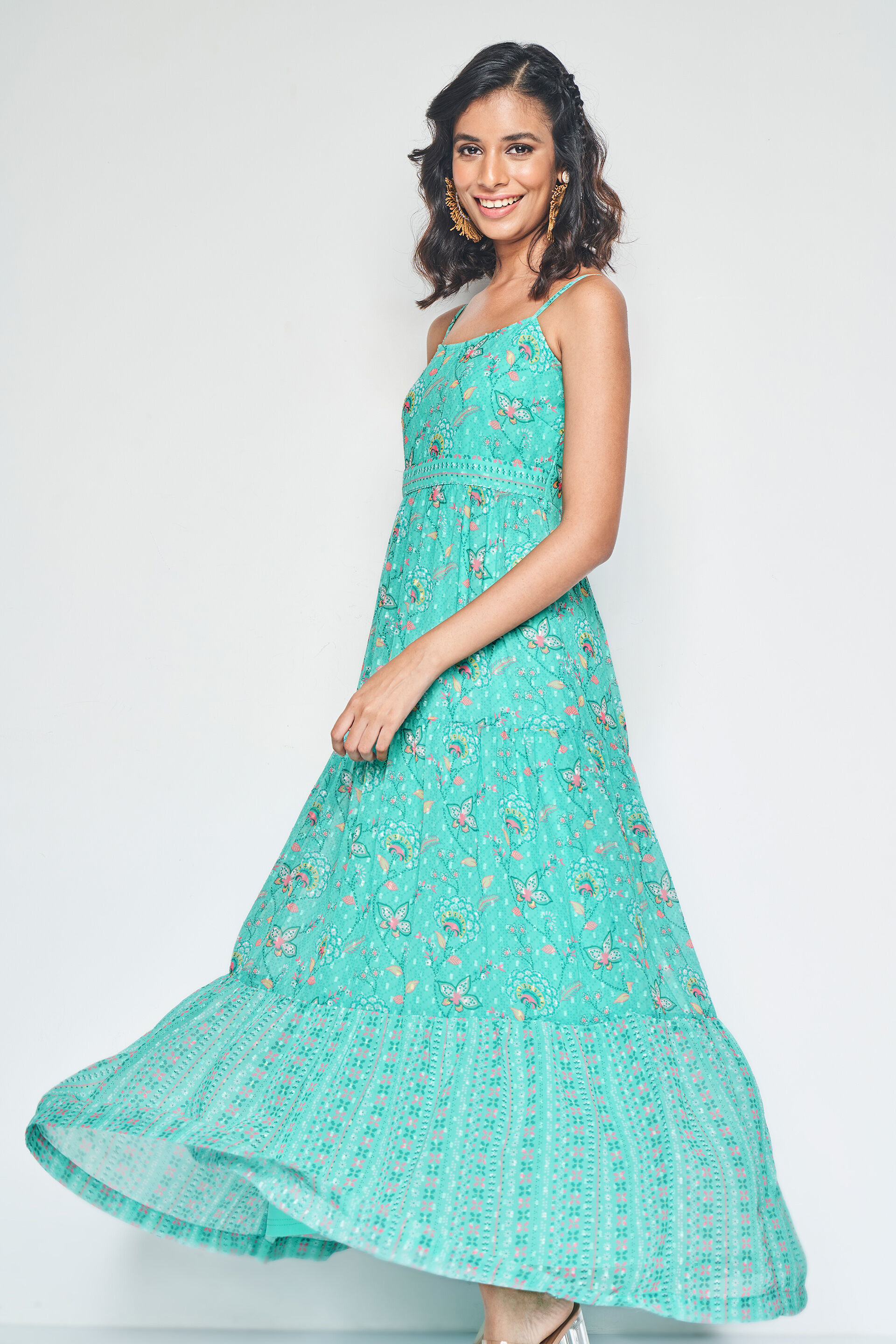 Global desi green maxi dress hotsell