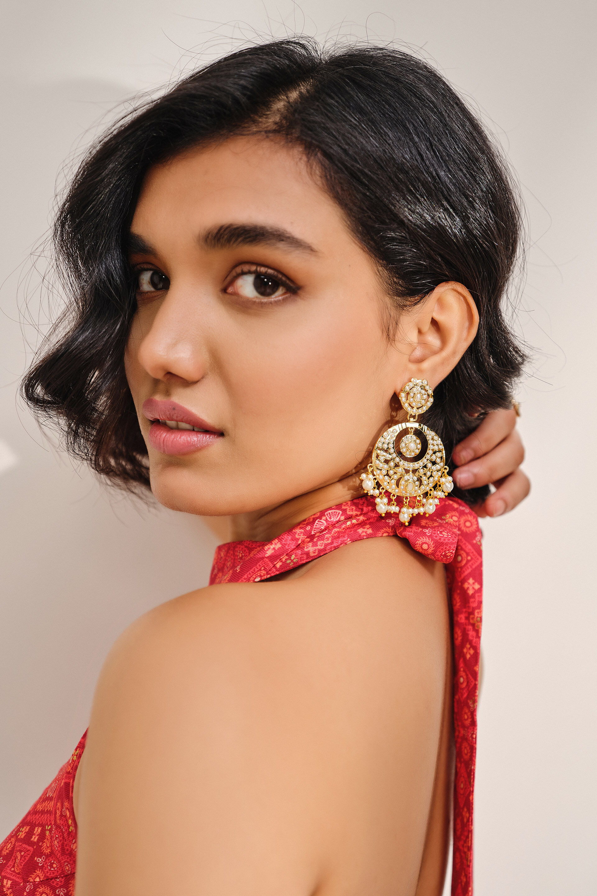 Moti Mahal Chandelier Earrings, , image 4