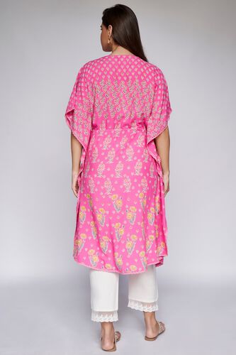 4 - Pink Floral Kaftan Kurta, image 4