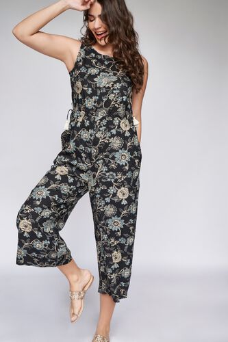 1 - Black Floral Jump Suit, image 1