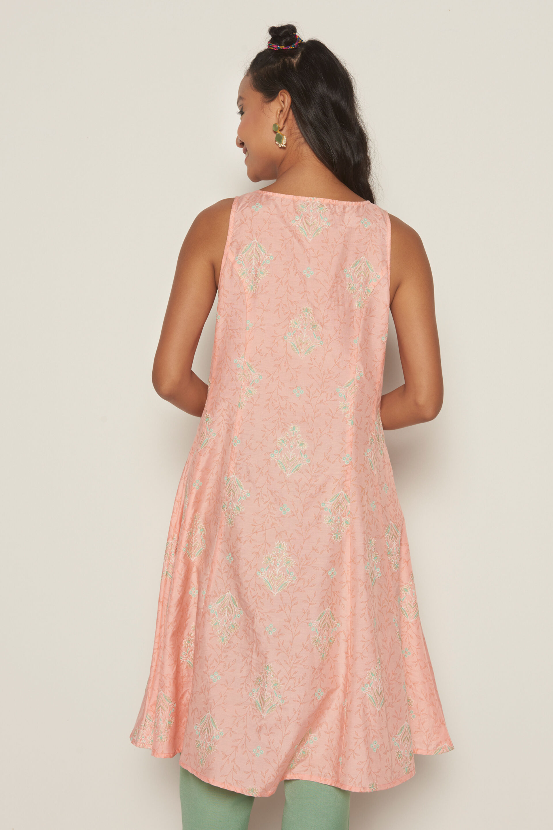 Rosy Cheeks A-Line Kurta, Pink, image 6