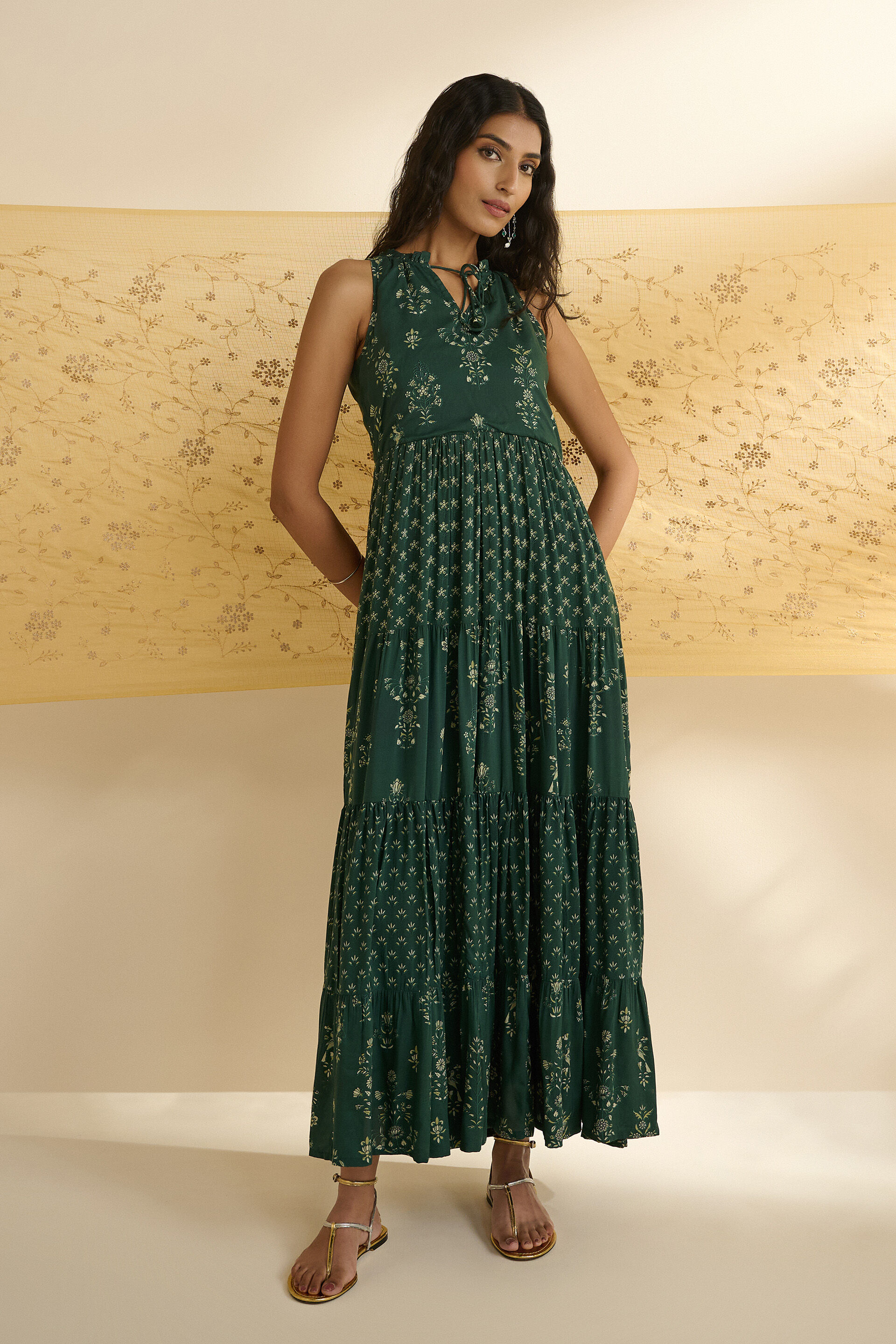 Aashiqana Maxi Gown, Green, image 3