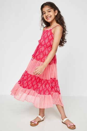 Pink Floral Flared Gown, Pink, image 5