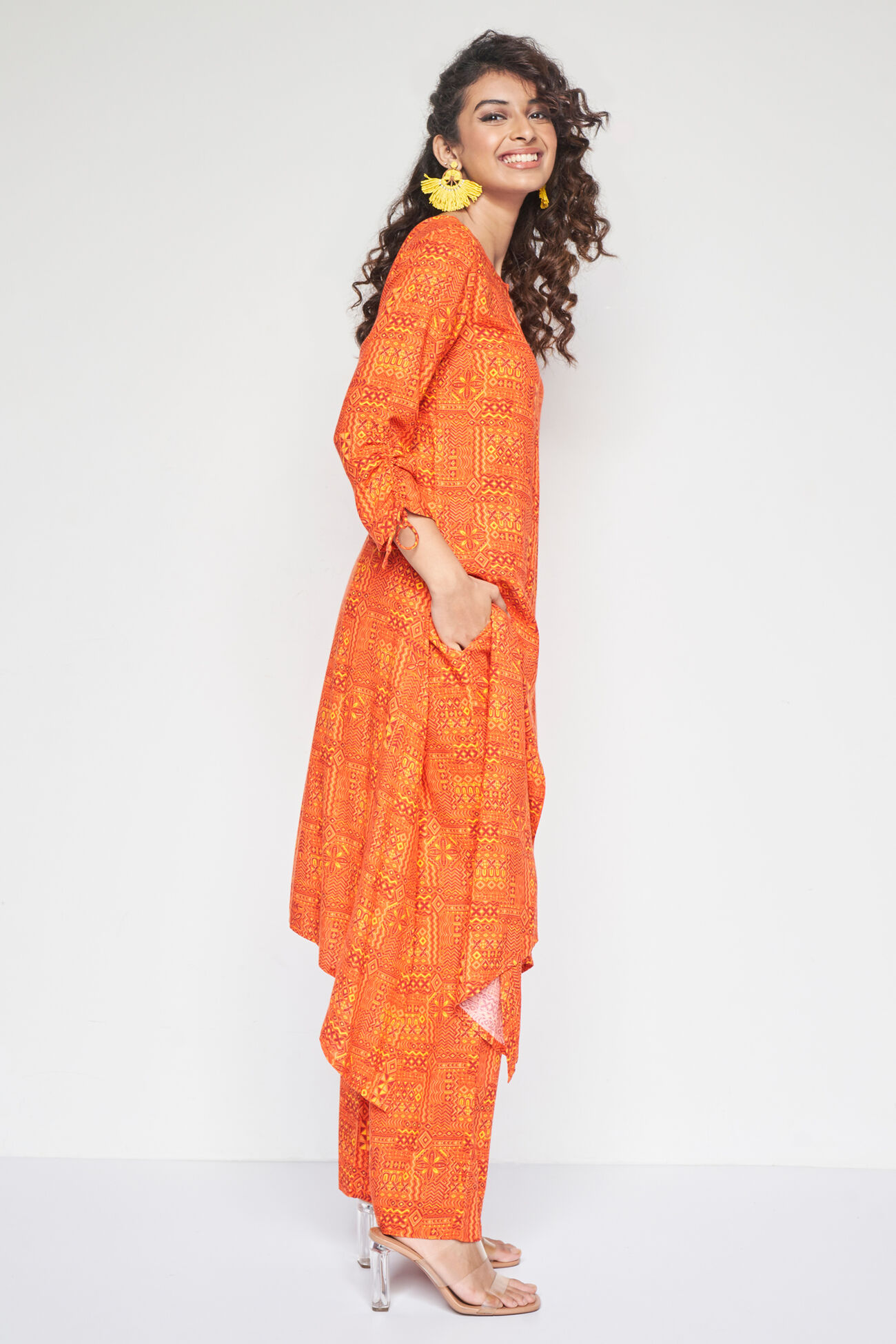Narangi kurta set, Orange, image 5