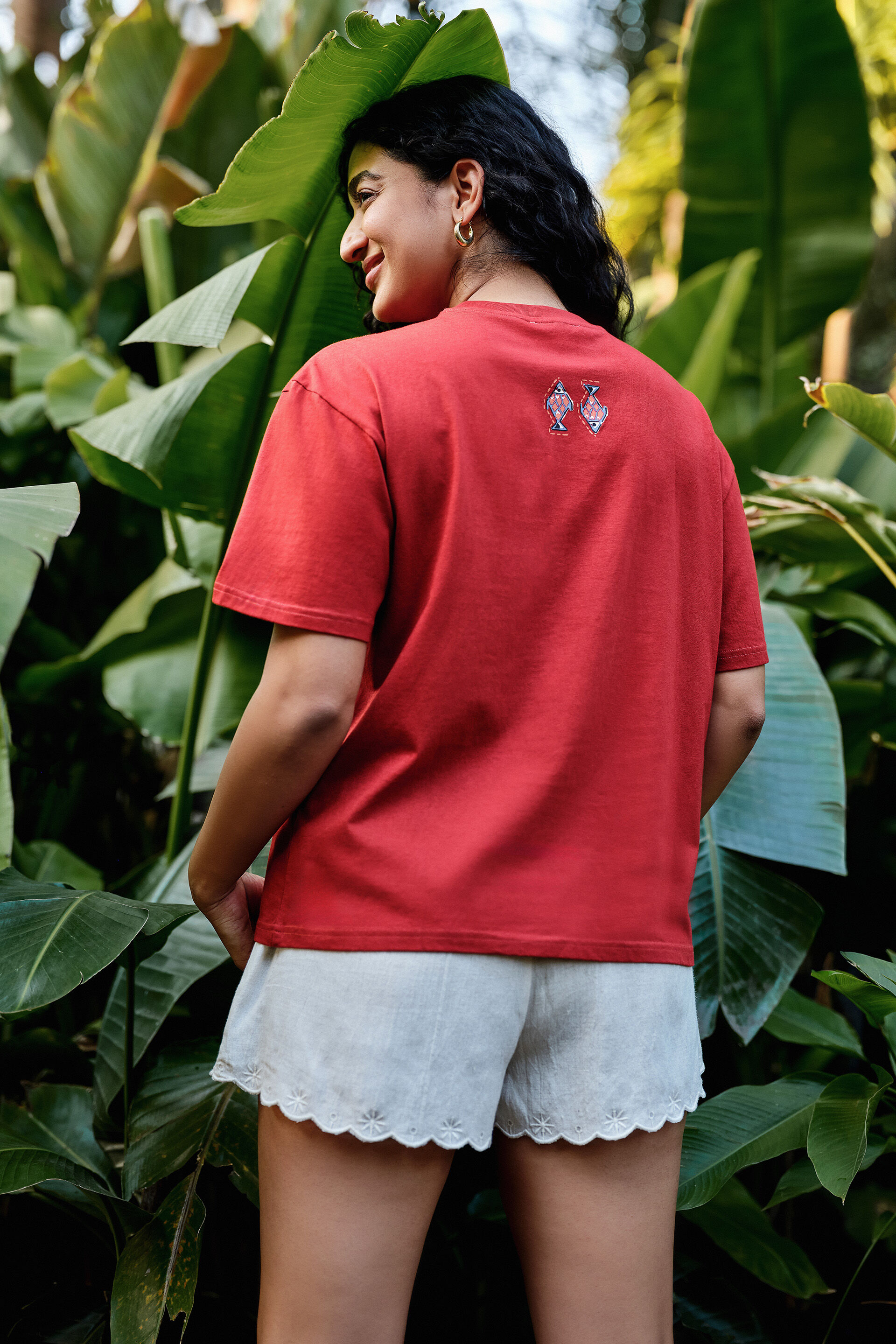 Raaha Rust Oversized T-Shirt, Rust, image 5