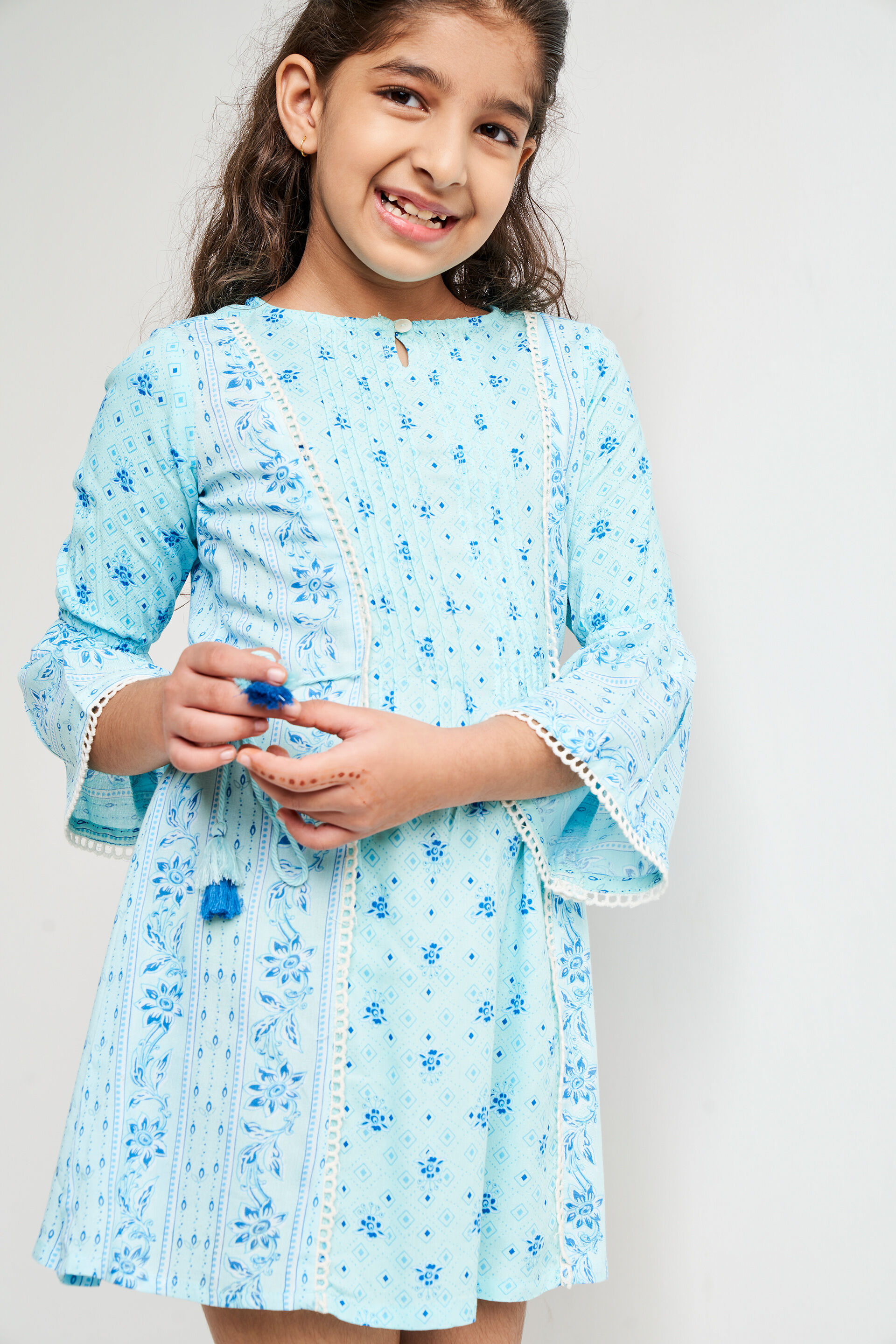 Light Blue Solid Straight Dress, Light Blue, image 3