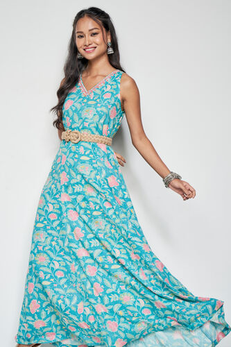 Take A Breather Maxi Dress, Aqua, image 5