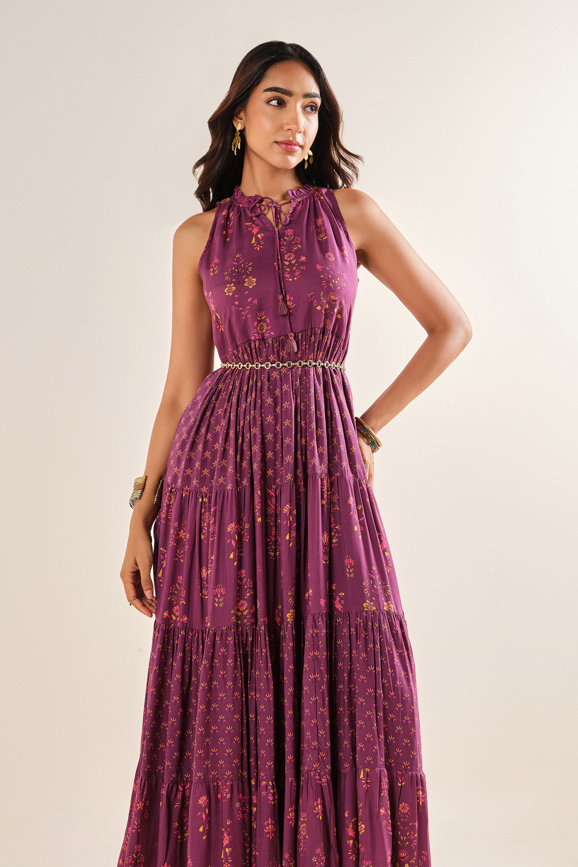 Aashiqana Modal Maxi Gown, Wine, image 7