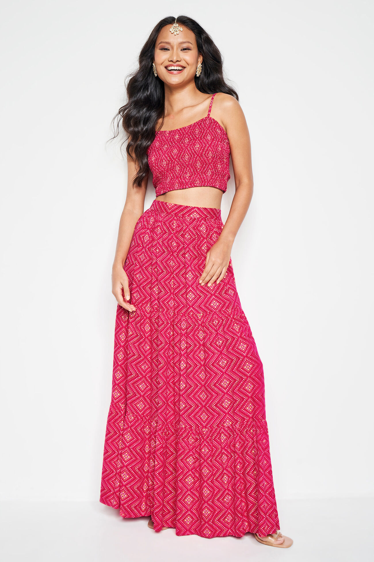 Golapi Skirt Set, Pink, image 3