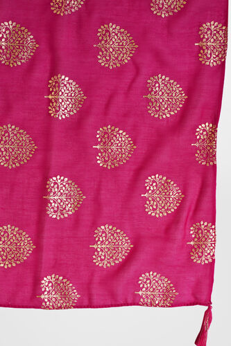 Pink Printed Scarf, , image 2