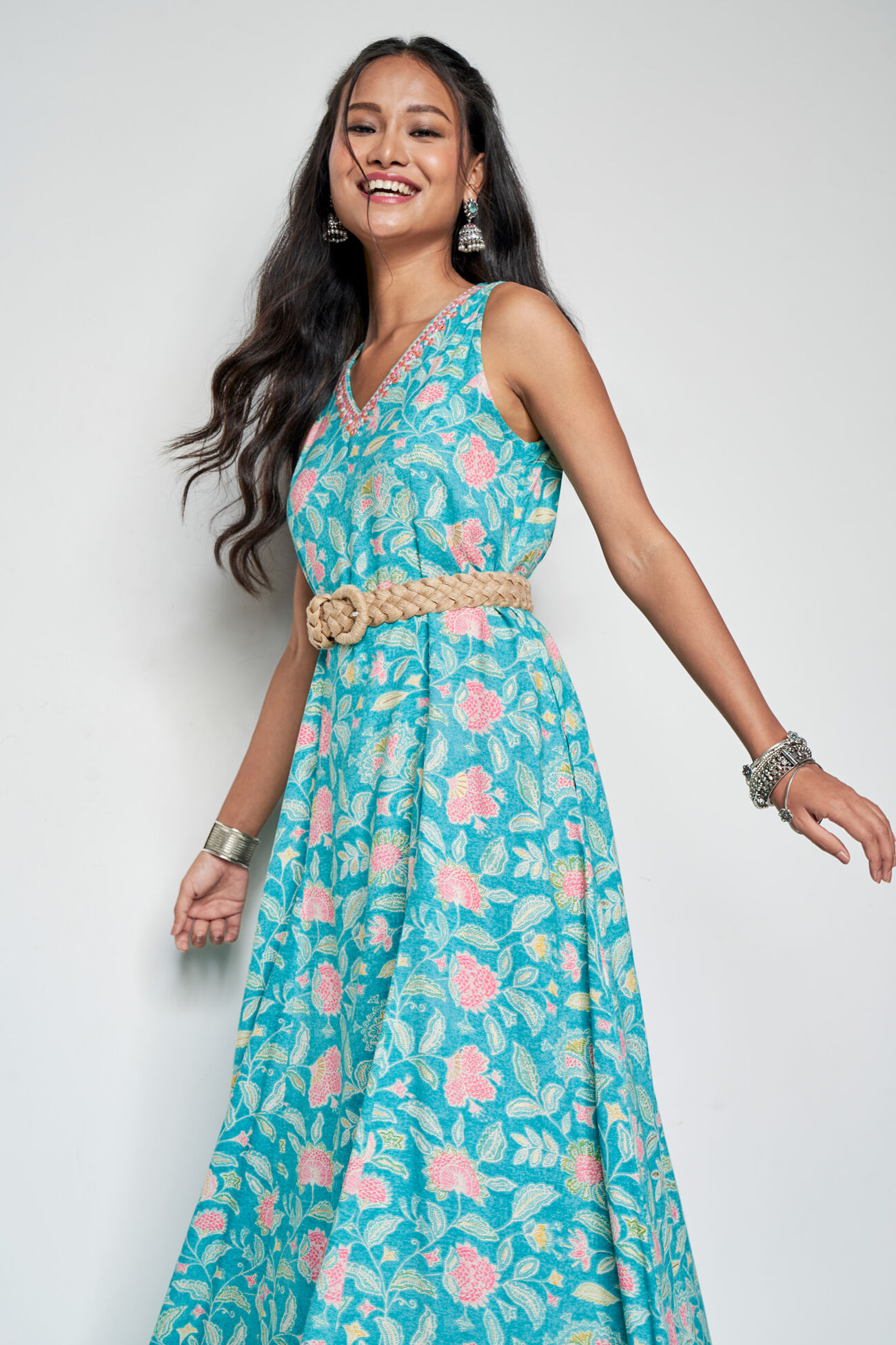 Take A Breather Maxi Dress, Aqua, image 4