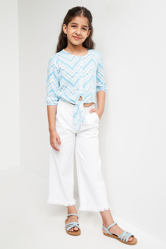 White Ethnic Motifs Straight Top, White, image 6