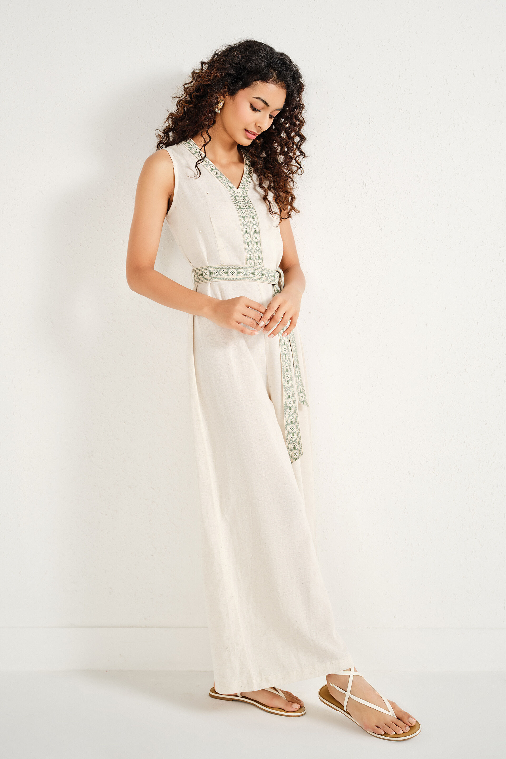 Nesara Natural Jumpsuit, Natural, image 3