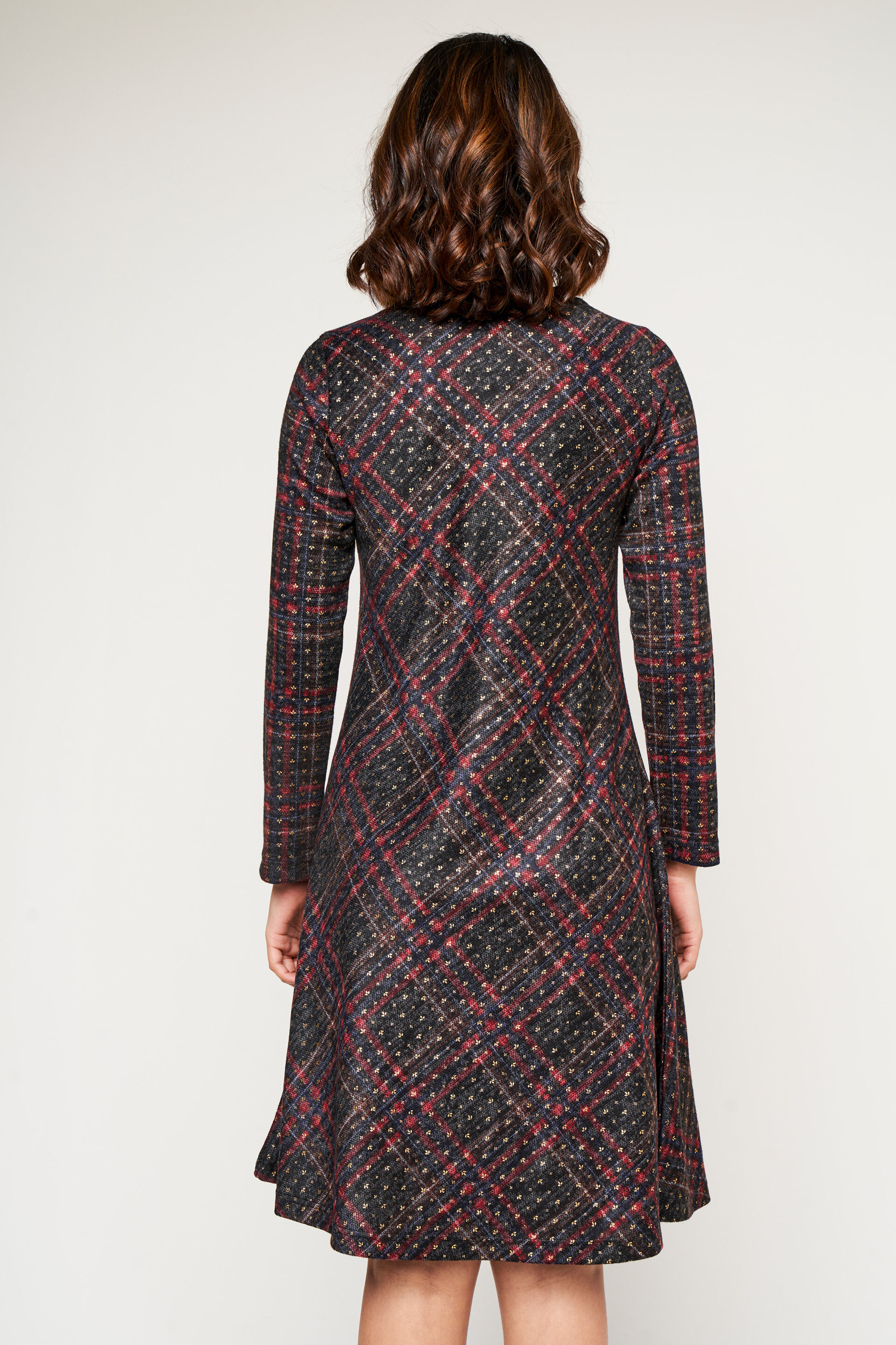 Grey Geometric Fit and Flare Tunic, Grey, image 6