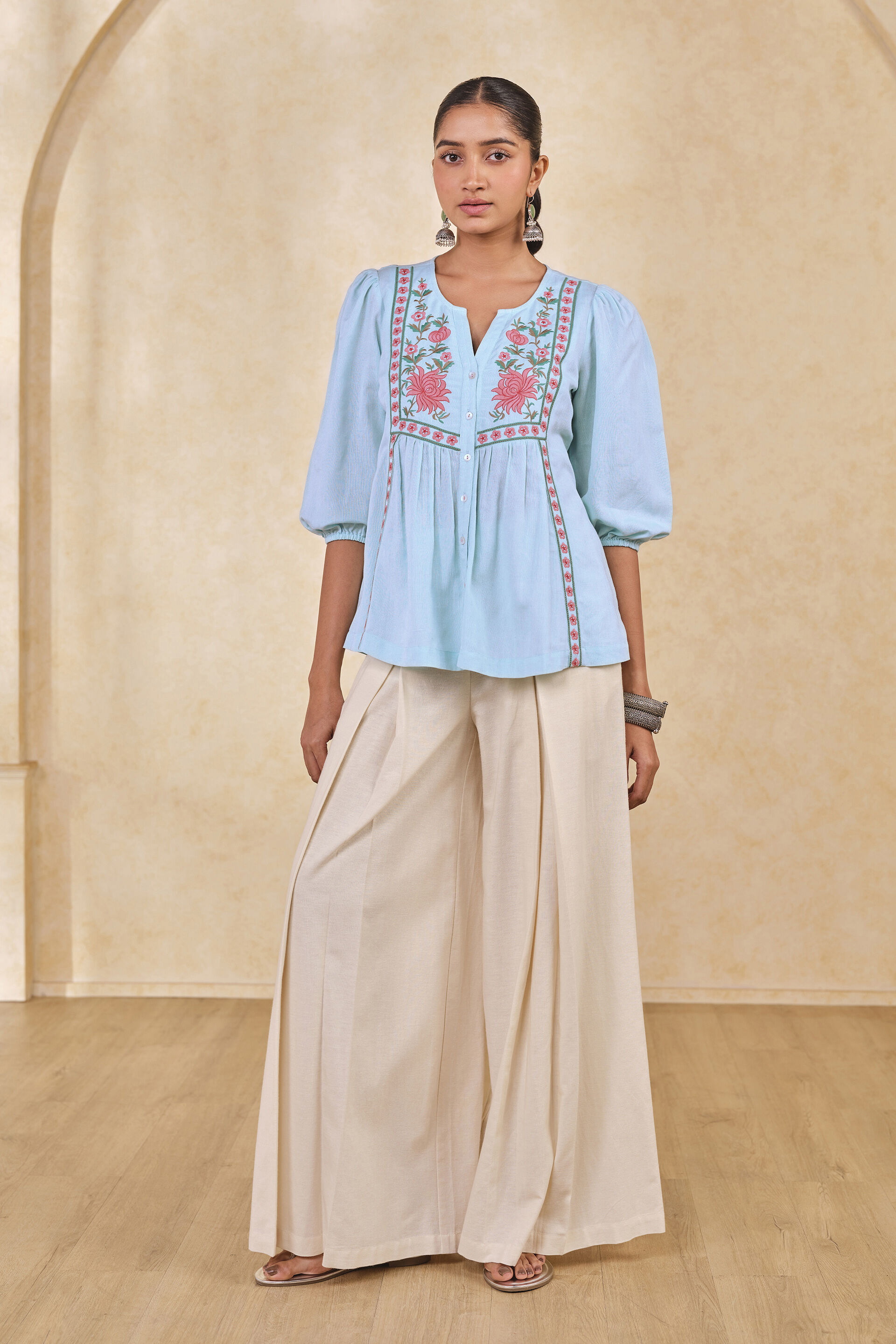 Buy The Geet Top Online In India at Global Desi F24H175TP_AQUA